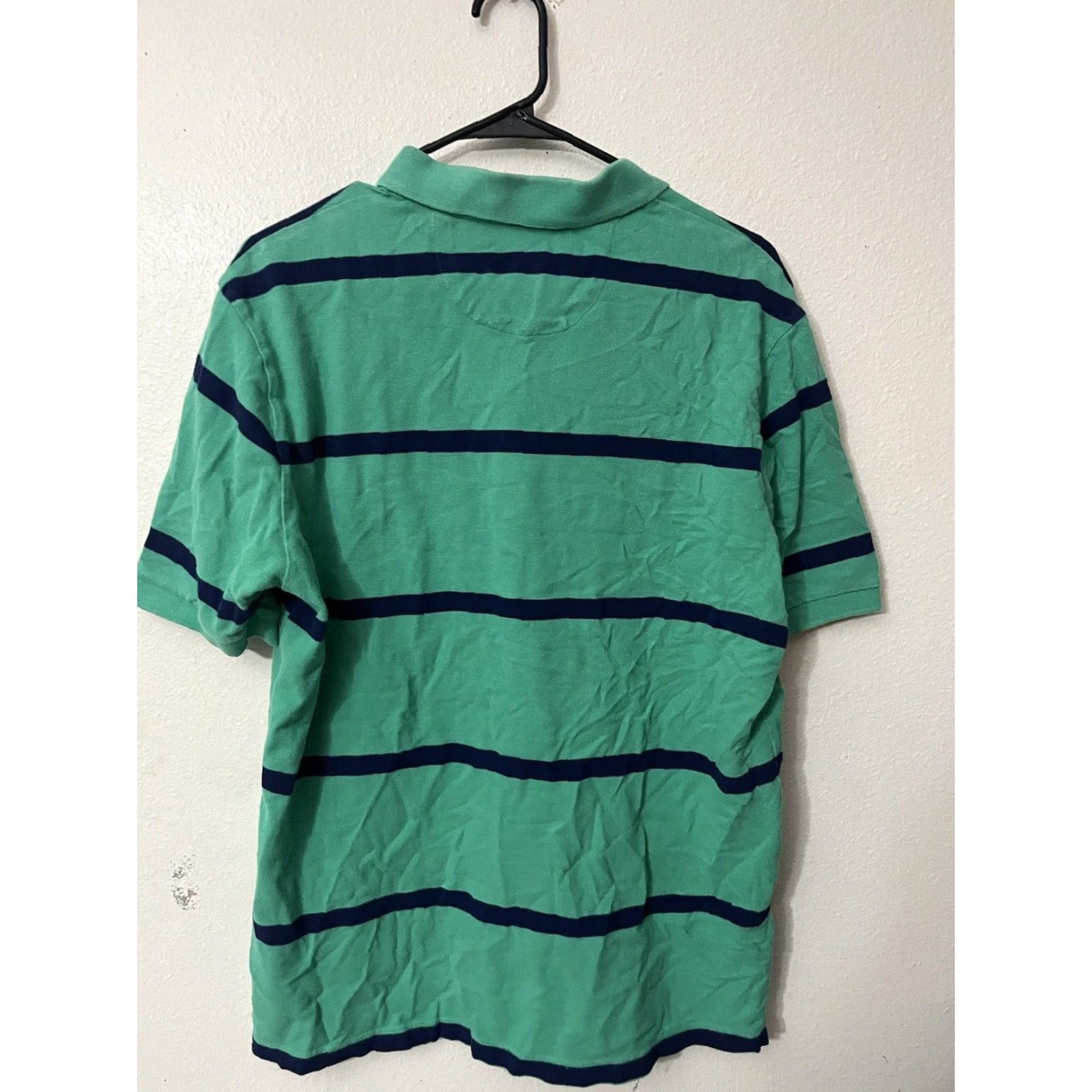 Chaps Chaps Polo Shirt Men Large Green Striped Short Sleeve Casual Cotton Size US L / EU 52-54 / 3 - 3 Thumbnail