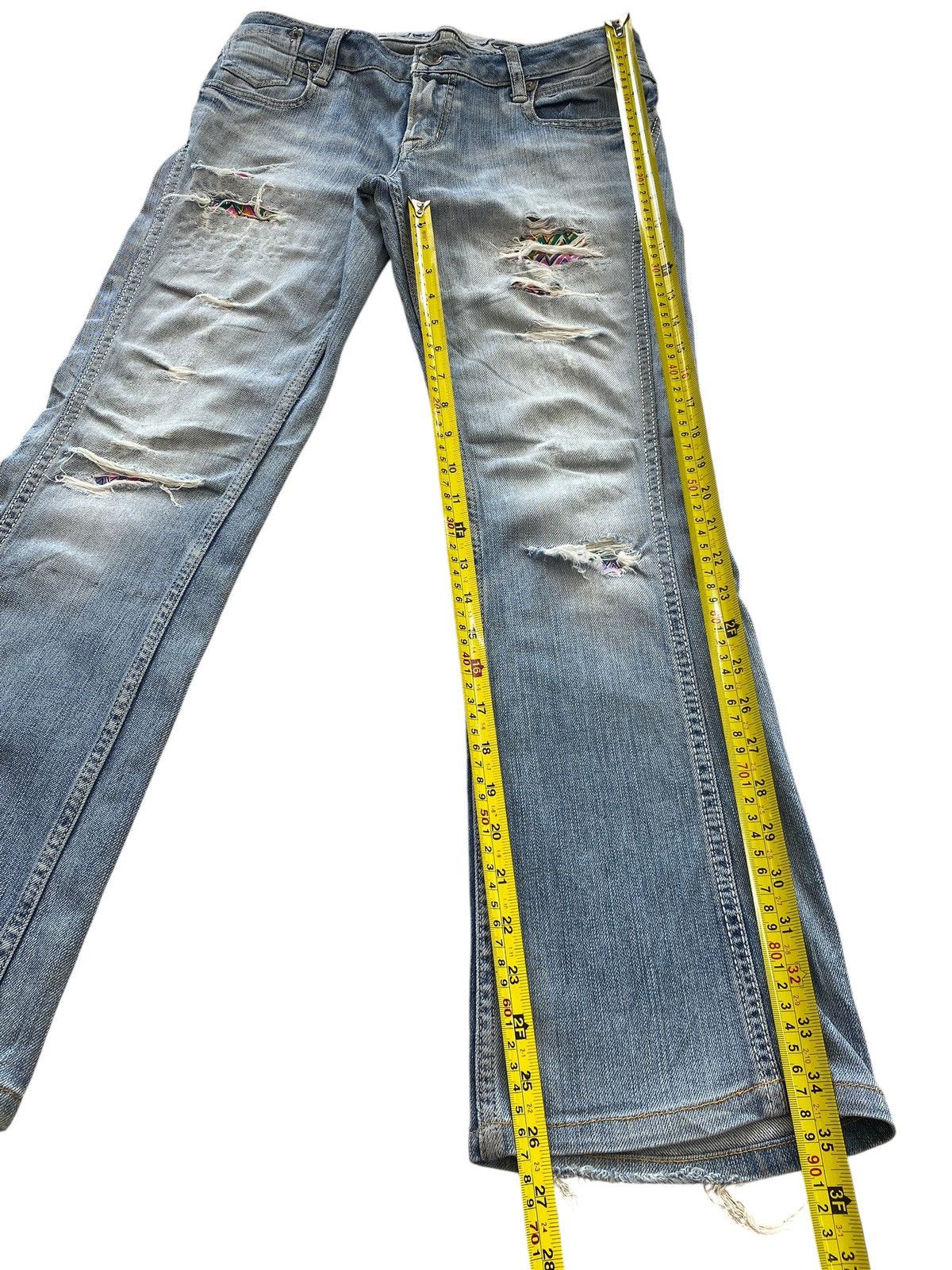 Other Sweet Camel Patch Work Ripped Style Flare Jeans Size 29" - 8 Thumbnail