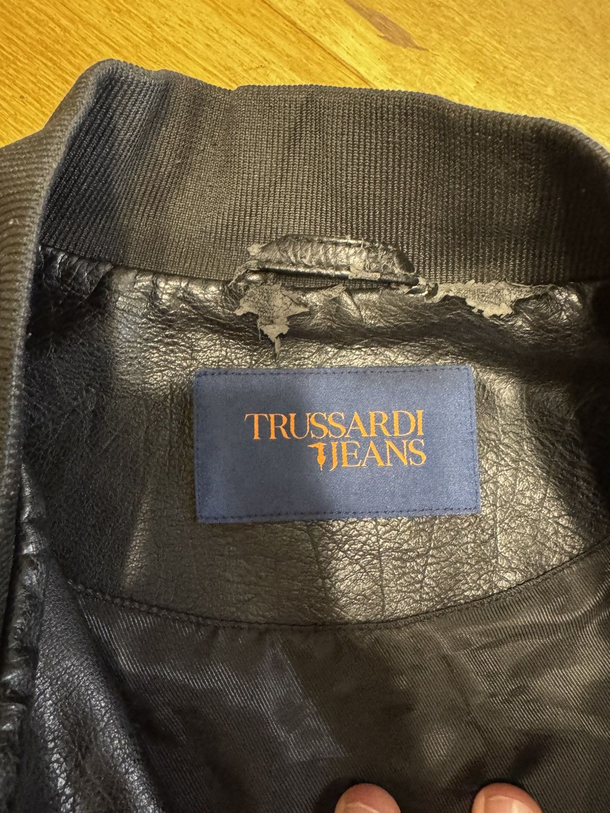 Trussardi Trussardi Leather Jacket Size US M / EU 48-50 / 2 - 2 Thumbnail