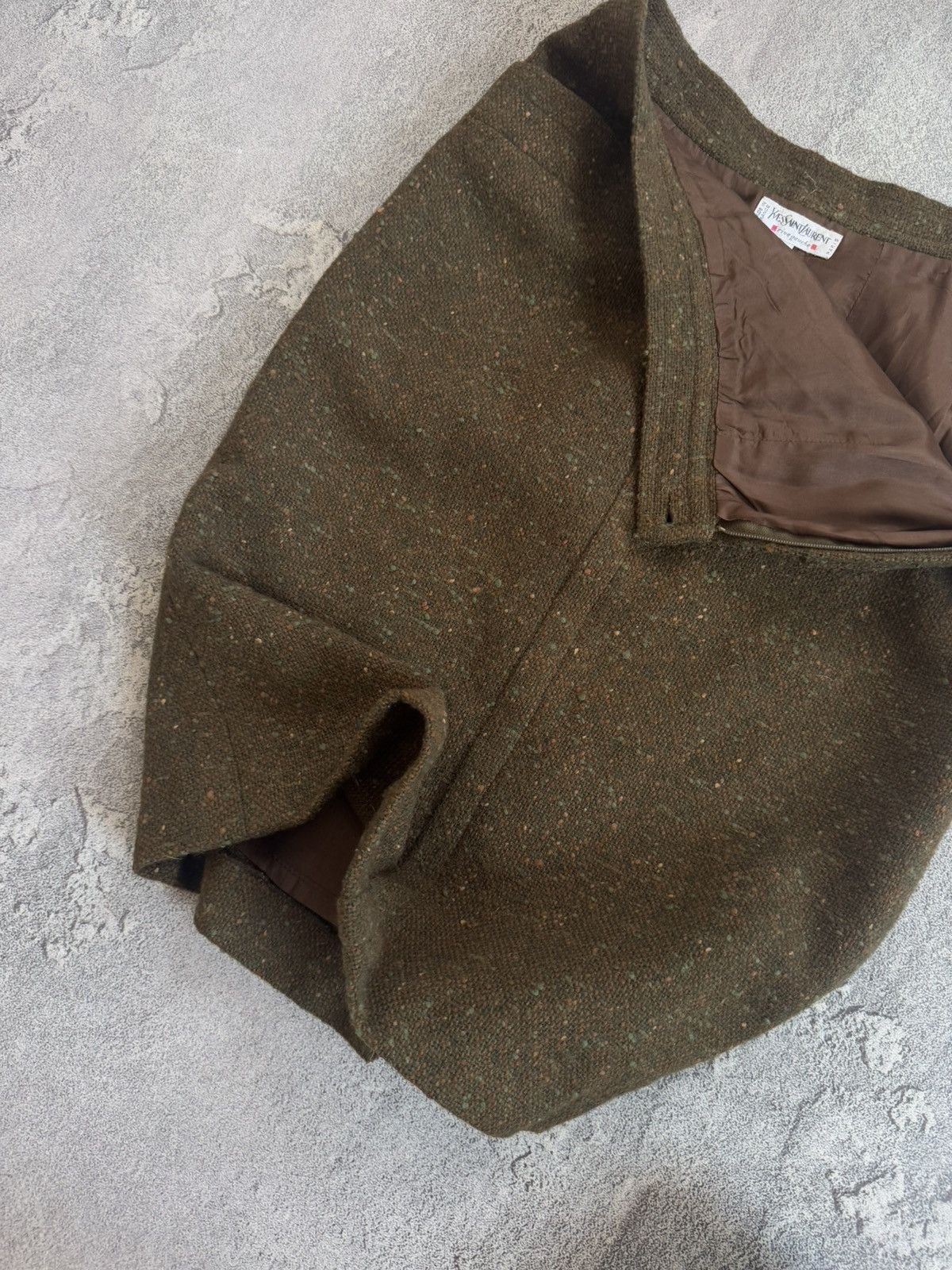 Vintage × Yves Saint Laurent Yves Saint Laurent 34size wool vintage tweed skirt pencil Size 24" / US 00 / IT 34 - 3 Thumbnail
