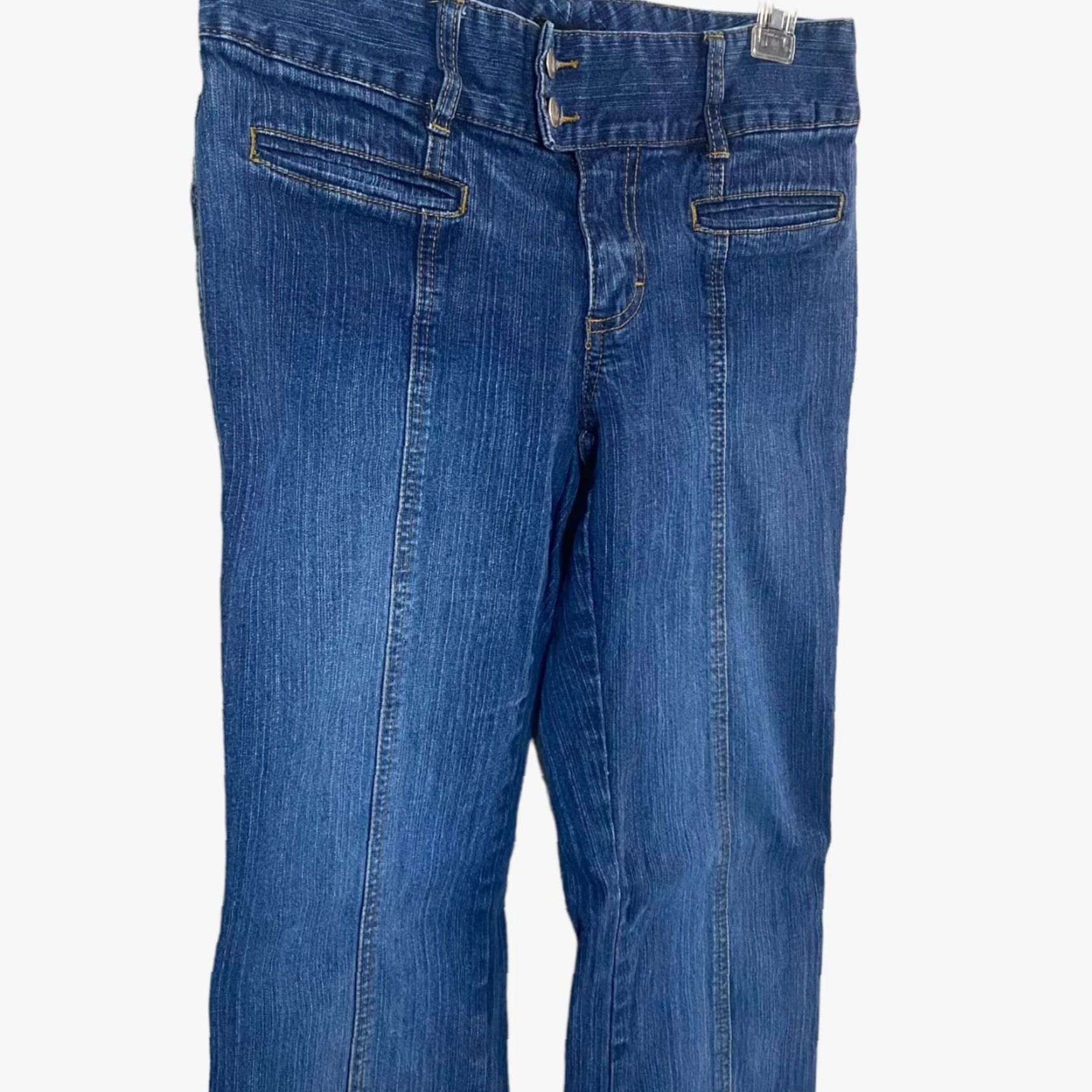 Vintage VINTAGE New York & Company Flare Jeans Womens Size 4 Blue Medium Wash Low-Rise Denim Jeans Size 27" / US 4 / IT 40 - 4 Thumbnail