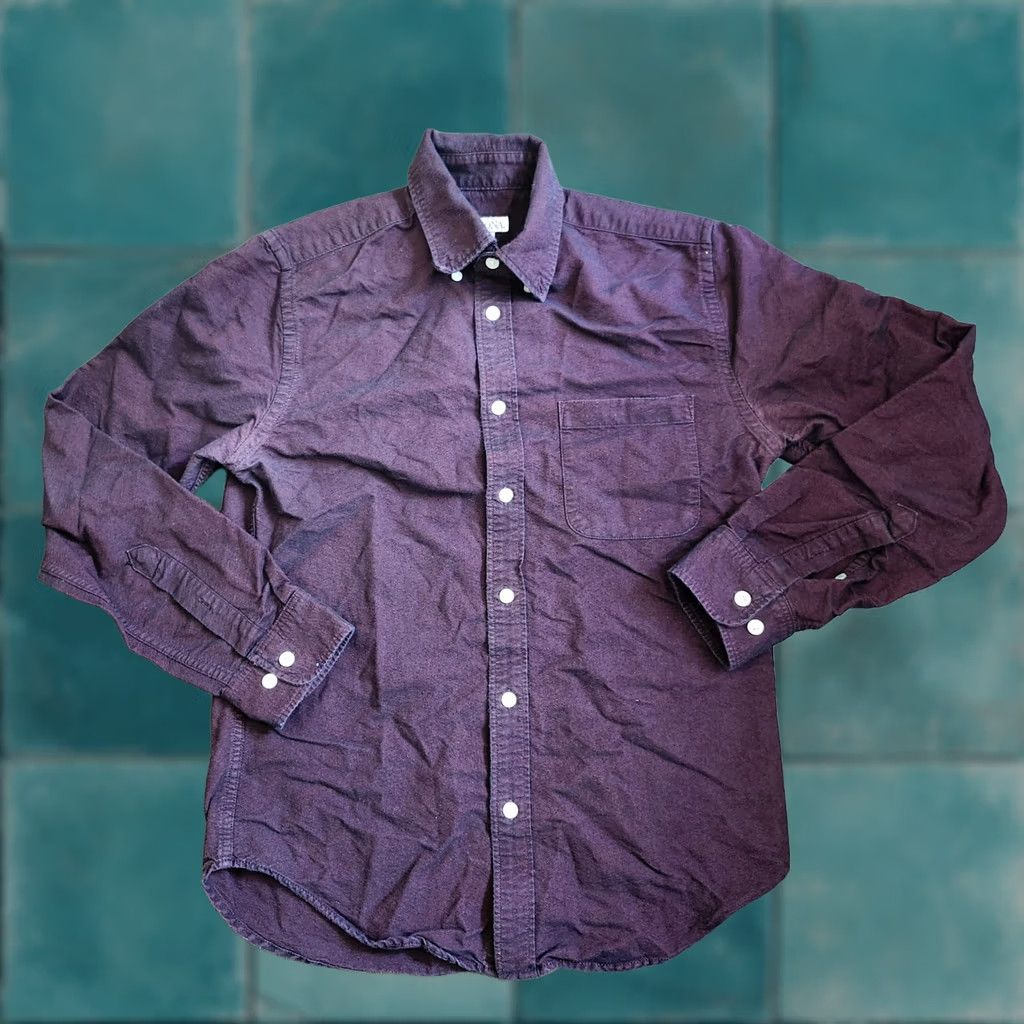 Merona Merona Men's Burgundy Button-Down Dress Shirt S/P Shirt Casual Business 100% Cotton Size 36R - 1 Thumbnail
