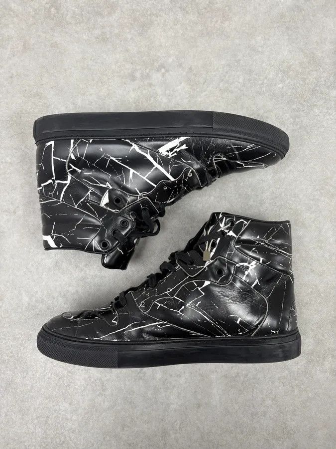 Vintage Balenciaga Black Abstract White Painted High Sneakers Size US 10 / EU 43 - 3 Thumbnail