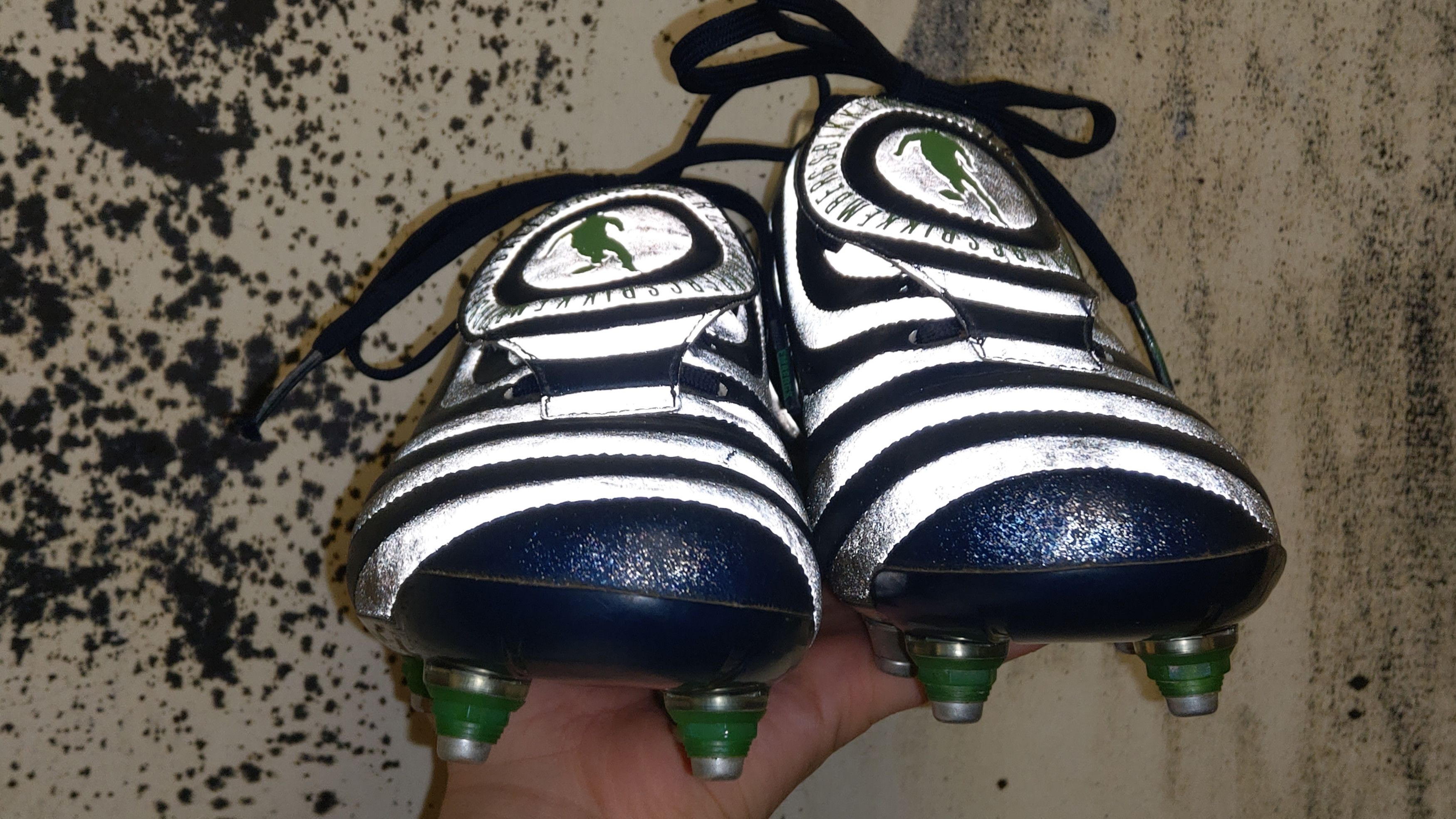 Dirk Bikkembergs 3M Reflective Soccer Leather Trainers Football Sneakers 3M Size US 9.5 / EU 42-43 - 3 Thumbnail