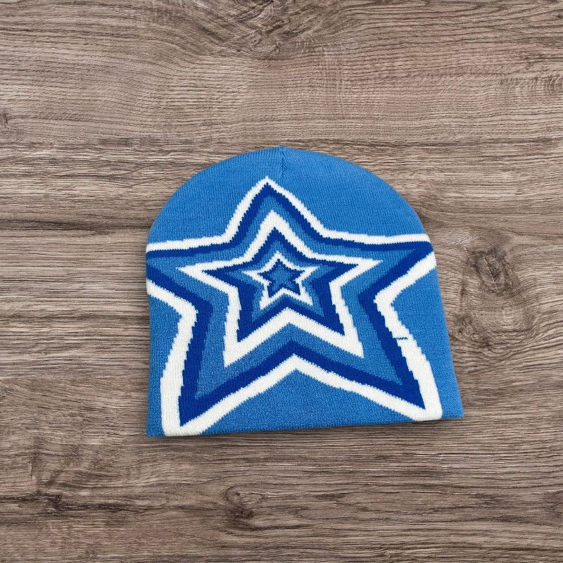 Other Y2K Skater Star Beanie | ALT Avantgarde Opium Blue Hat Size ONE SIZE - 1 Preview