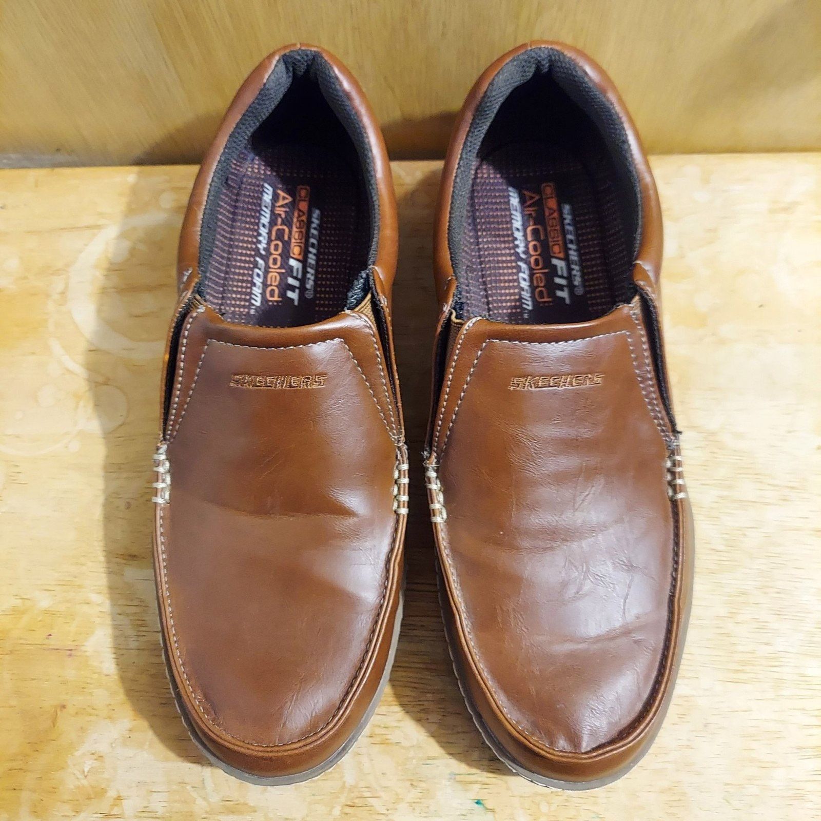 SKECHERS Skechers Helmer Edmon 75271 Men's US 9.5 Brown Loafer Shoes Size US 9.5 / EU 42-43 - 7 Thumbnail