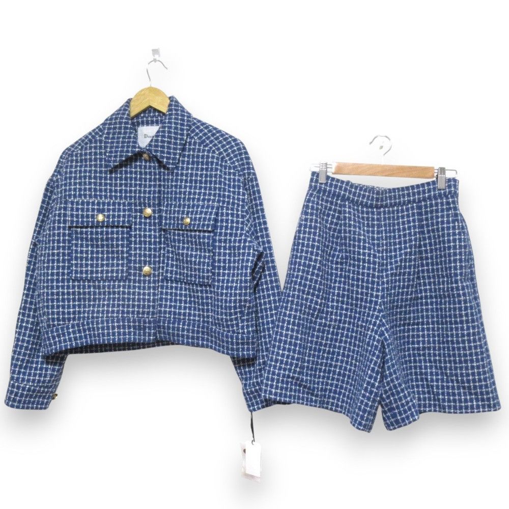 Other Other Diagram Check Tweed 2way Blouson Shorts Set Others Suits 0325101333/0325116333 DUTY FREE for USA Size ONE SIZE - 1 Thumbnail
