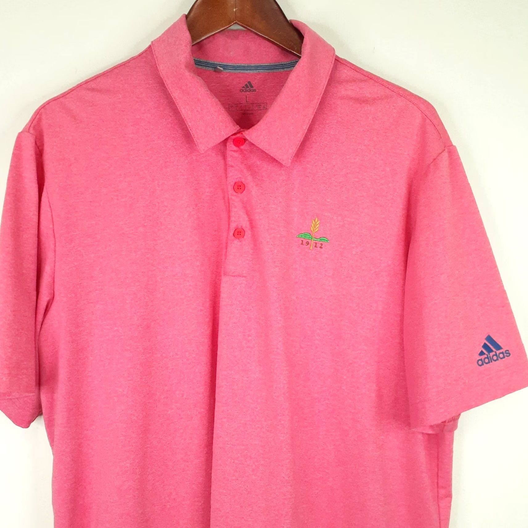 Adidas Adidas Golf Polo Shirt Mens Large L Short Sleeve Red Salmon 1912 Polo Size US L / EU 52-54 / 3 - 2 Thumbnail