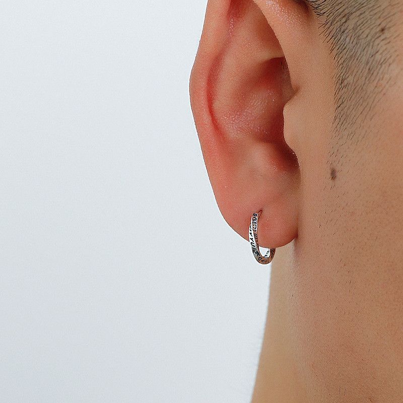 Jewelry × Sterling Silver Punk Earrings One Pairs Chrome Jewelry Size ONE SIZE - 4 Thumbnail
