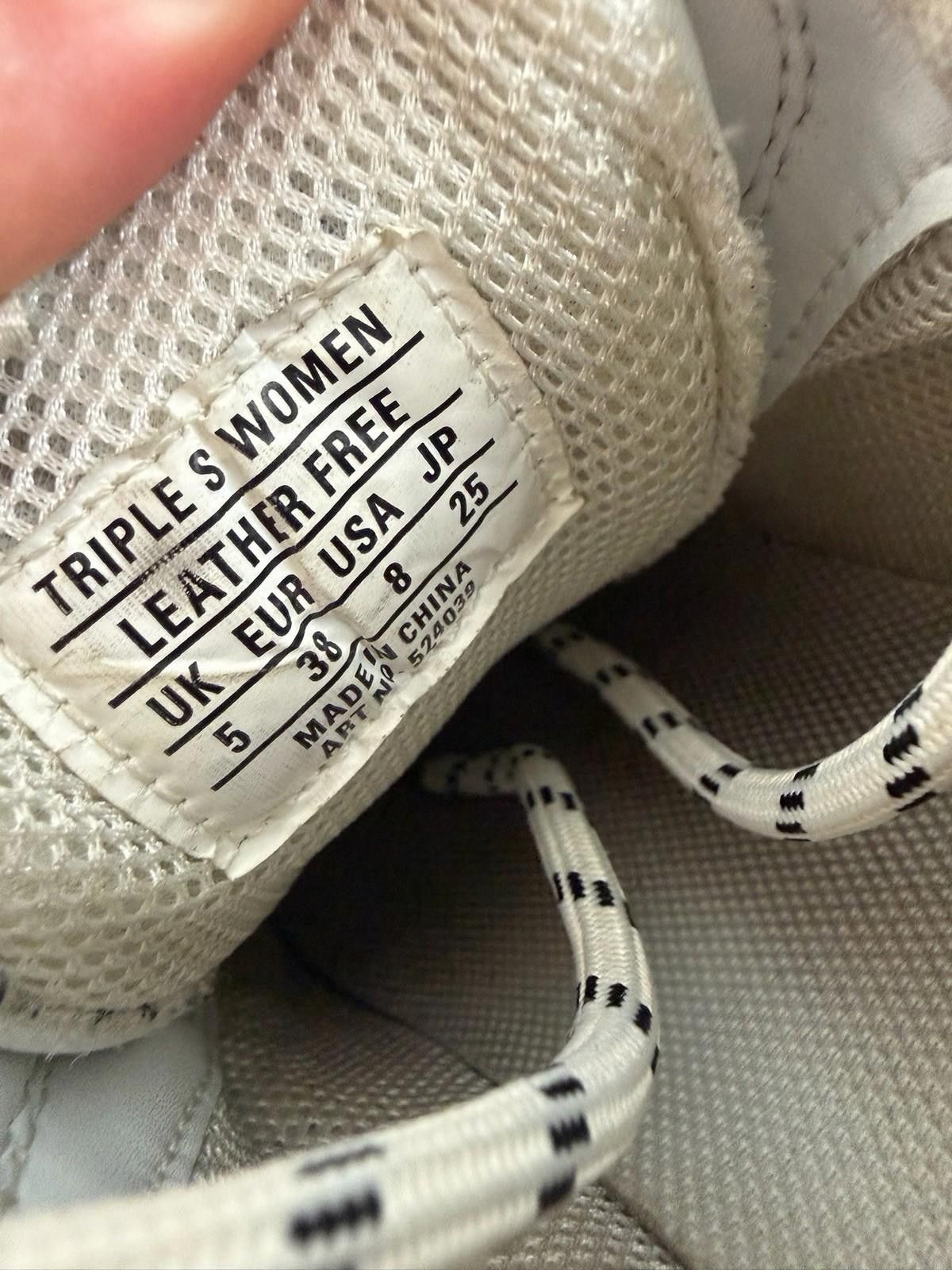 Balenciaga Balenciaga Triple S Allover Logo "Leather Free" White SZ 8 Size US 8 / IT 38 - 6 Thumbnail