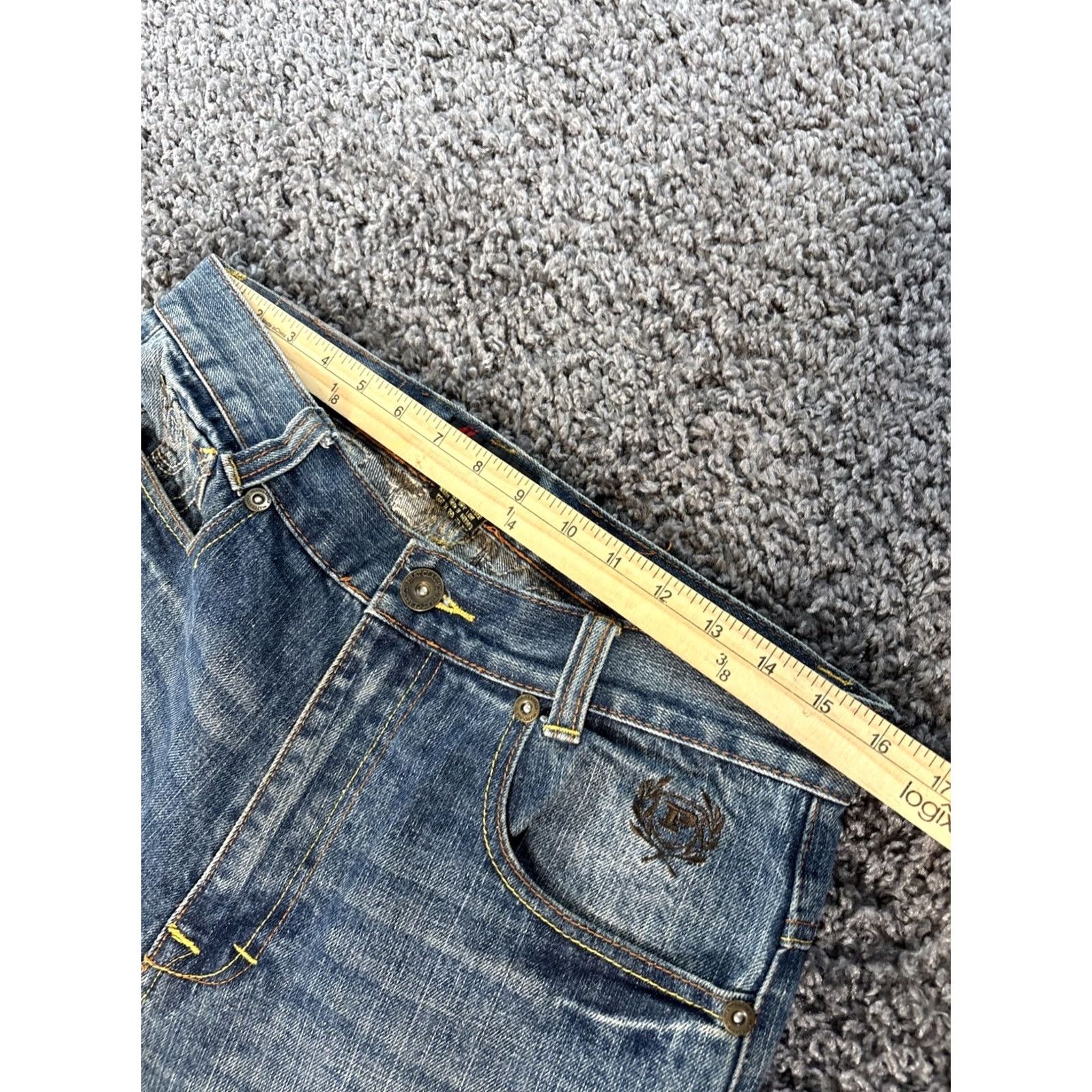 Phat Farm VINTAGE Phat Farm Jeans Mens 34x28 Dark Wash Embroidered Distressed 90s Size US 34 / EU 50 - 4 Thumbnail