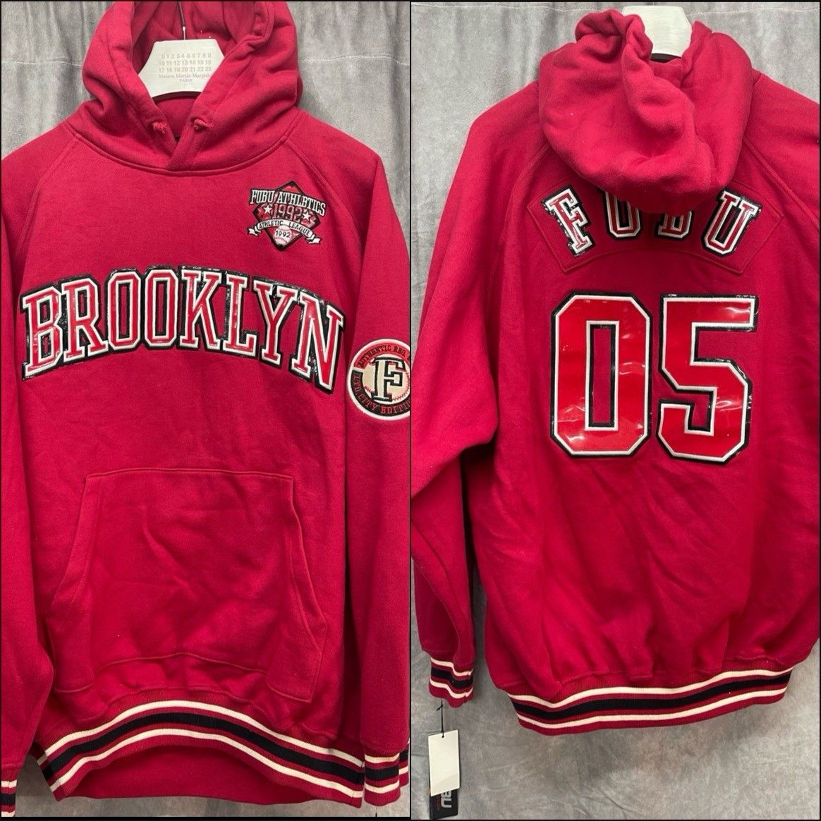 Fubu VINTAGE 90s Y2K FUBU Athletics Brooklyn Hoodie Sweatshirt Me Size US XL / EU 56 / 4 - 1 Thumbnail