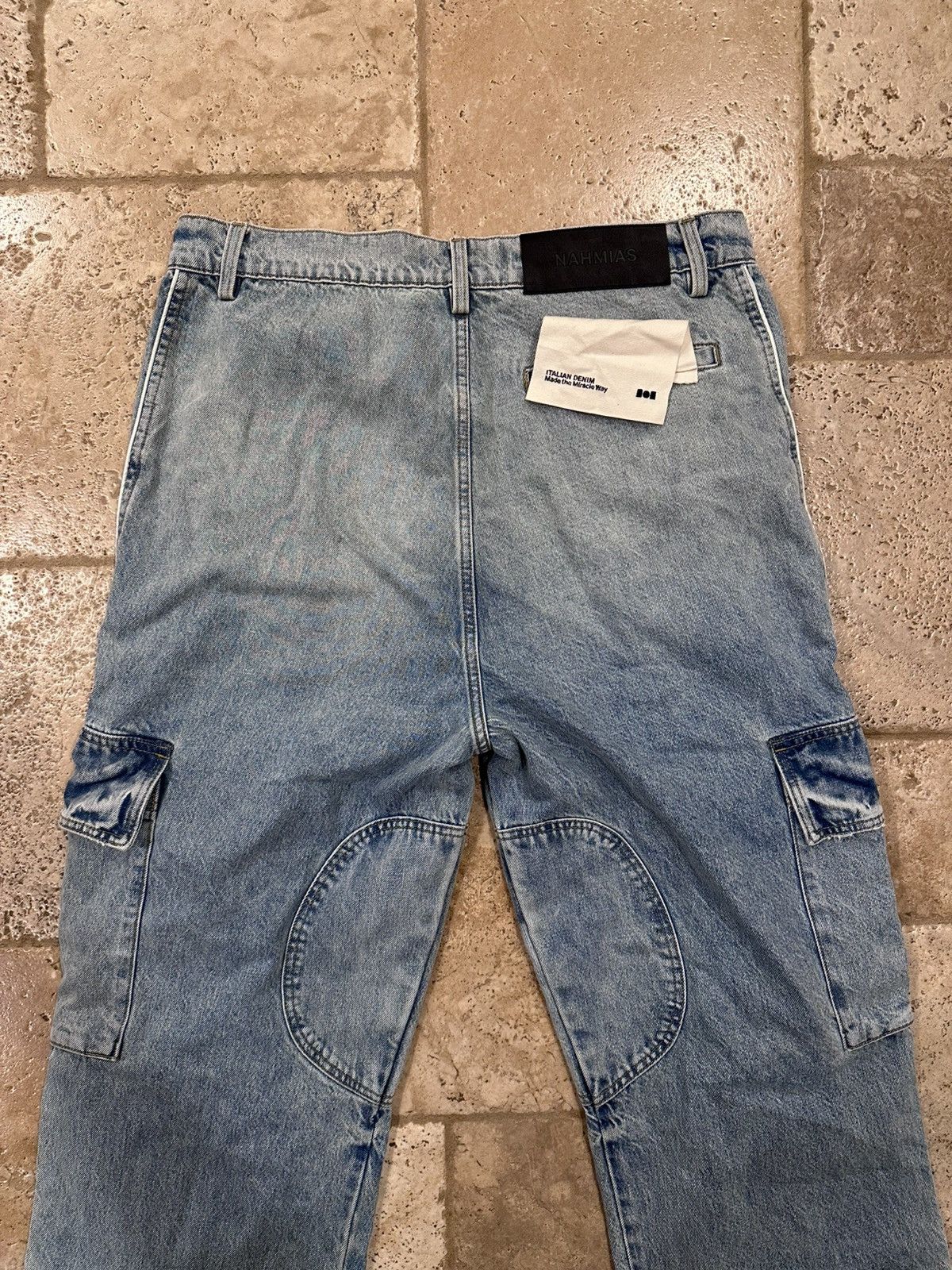 Nahmias Nahmias Track Snap Logo Cargos Blue Denim Jeans Size US 36 / EU 52 - 8 Thumbnail