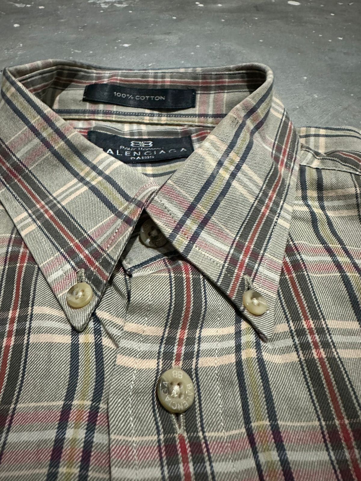 Balenciaga × Vintage Vintage Balenciaga Paris Shirt Size US L / EU 52-54 / 3 - 6 Thumbnail