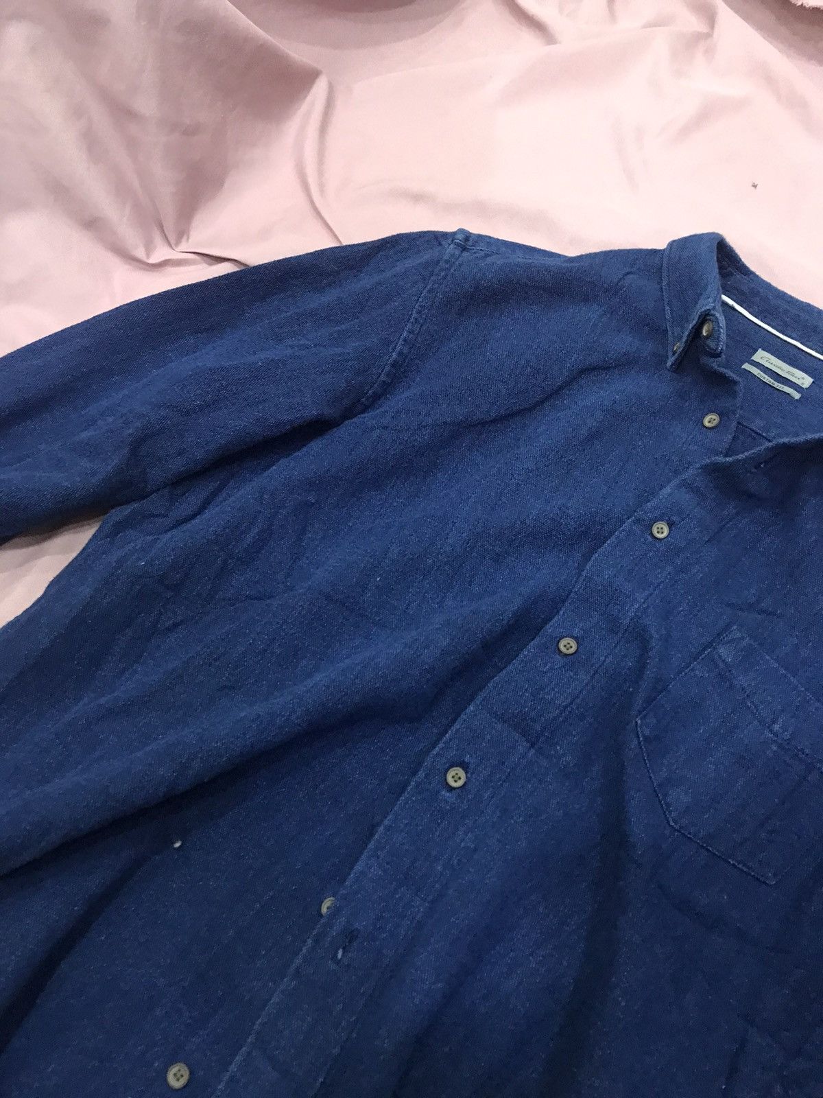 Indigo Indigo SASHIKO LIKE emidio tucci overshirt Size US L / EU 52-54 / 3 - 2 Thumbnail