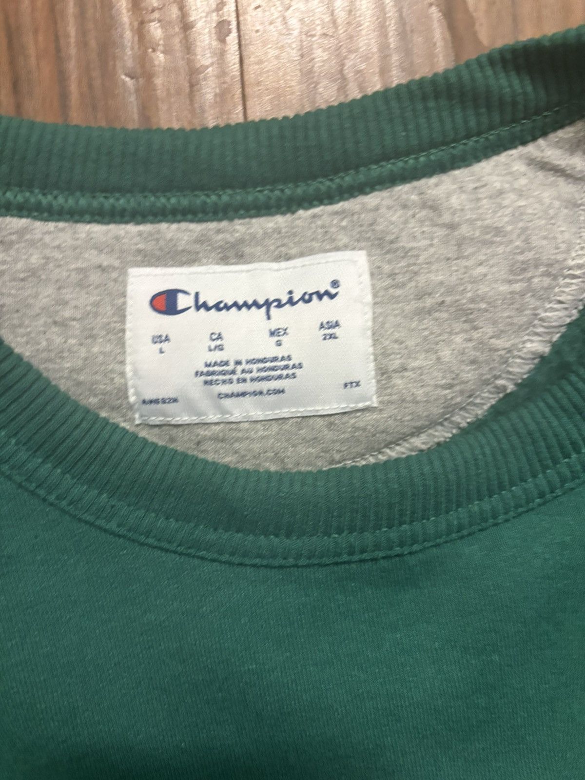 Champion × Vintage Champion Vintage Green Sweater Size US L / EU 52-54 / 3 - 2 Thumbnail
