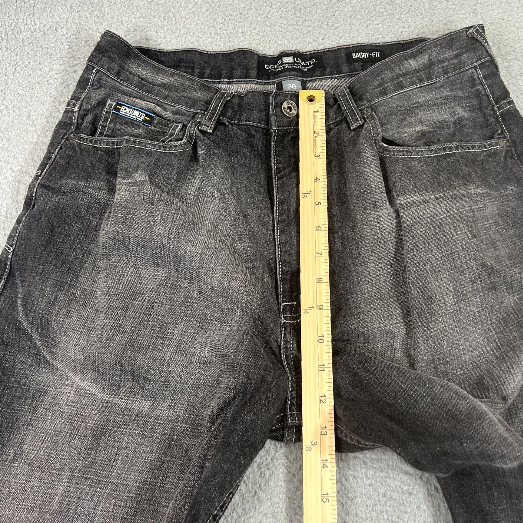 Ecko Unltd. VINTAGE Ecko Unltd. Jeans Mens 36 Black Denim Baggy Fit Embroidered Skull Y2K Size US 36 / EU 52 - 5 Thumbnail