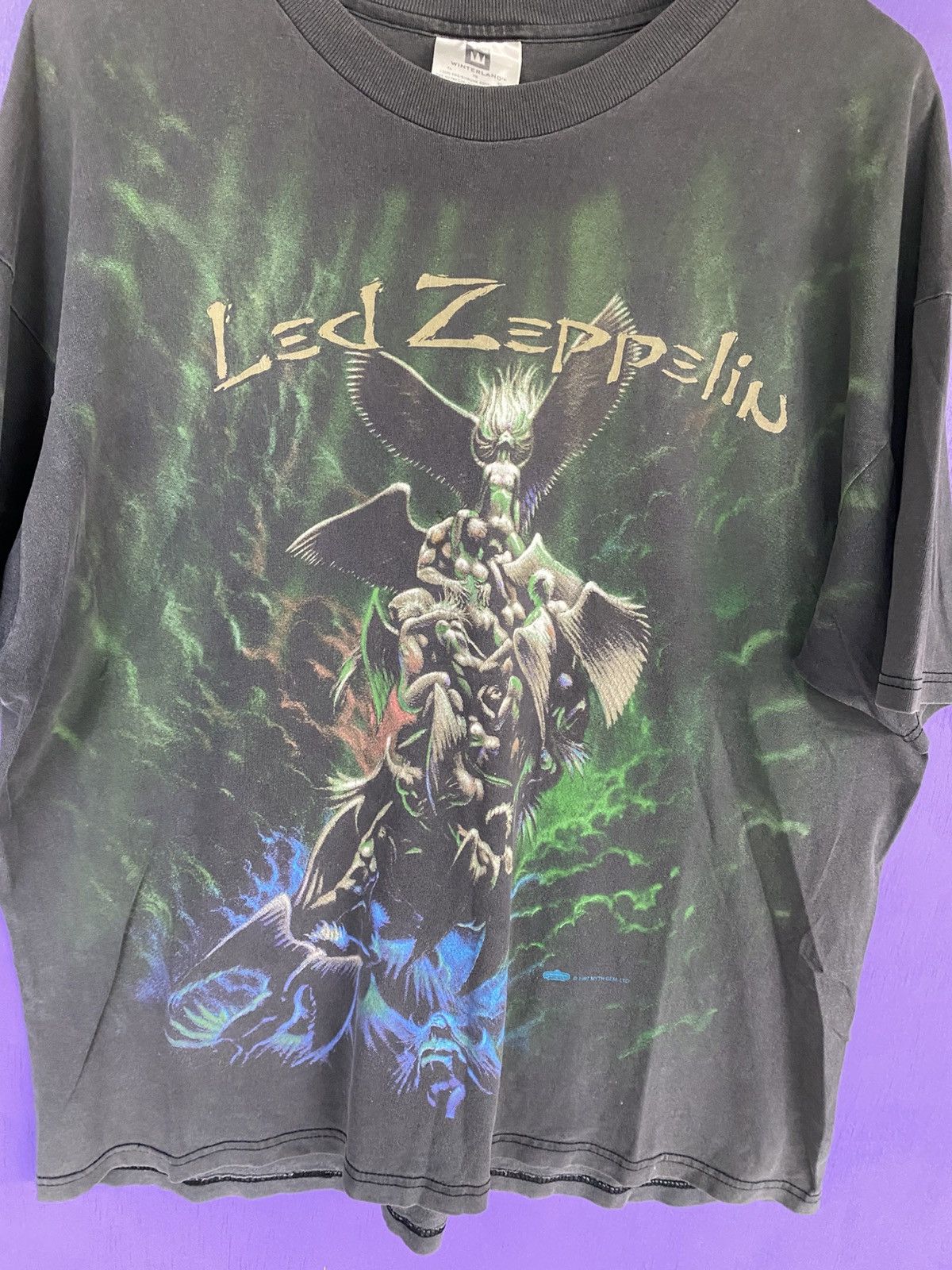 Band Tees Vintage 1997 Led Zeppelin stairway to heaven AOP t-shirt Size US XL / EU 56 / 4 - 3 Thumbnail