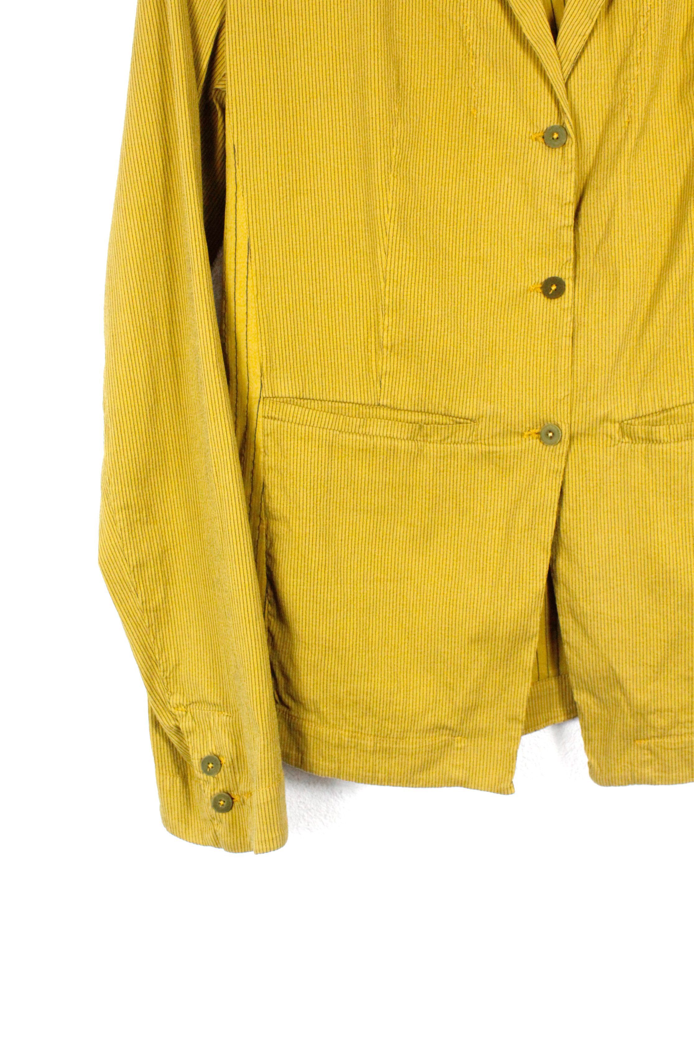 Transit × Transit Uomo Womens Transit Par-Such Gold Cotton Silk Blazer Jacket Size M / US 6-8 / IT 42-44 - 3 Thumbnail