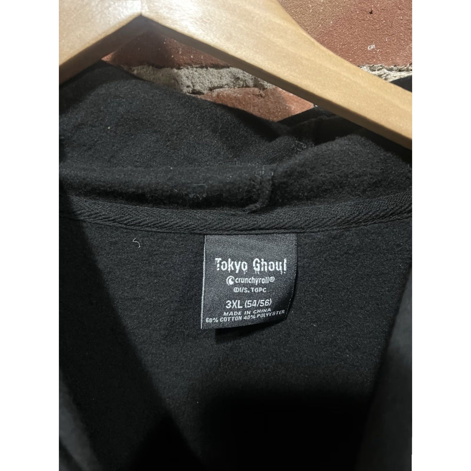 Vintage Tokyo Ghoul Mens Black Pullover Hoodie Size 3XL Pullover Hooded Sweatshirt Black Tokyo Ghoul Mens - 3XL Pullover Hoodie Size US XXL / EU 58 / 5 - 3 Thumbnail