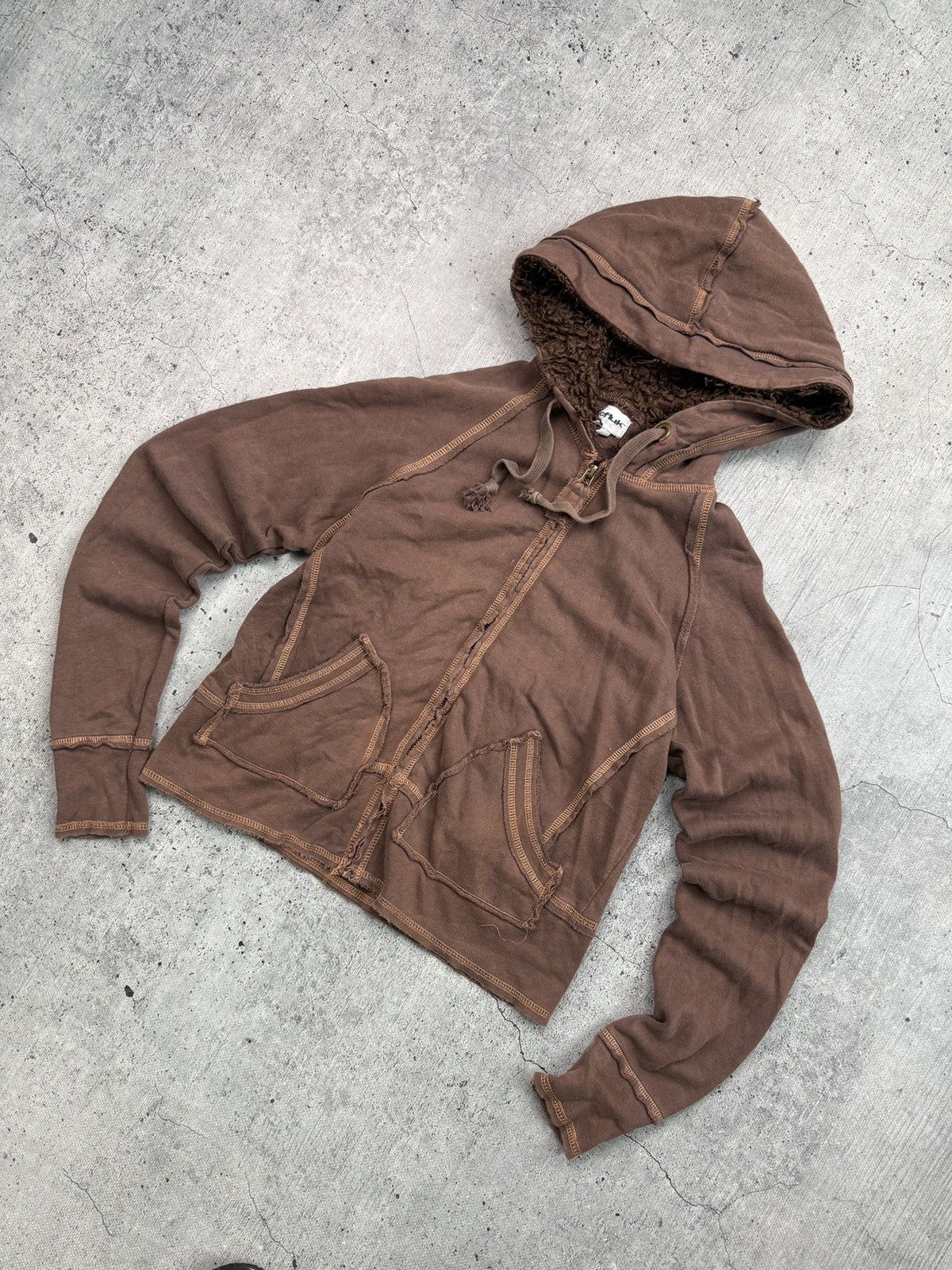 Abercrombie & Fitch Vintage Abercrombie And Fitch Style Fur Zip Hoodie Size US S / EU 44-46 / 1 - 2 Thumbnail