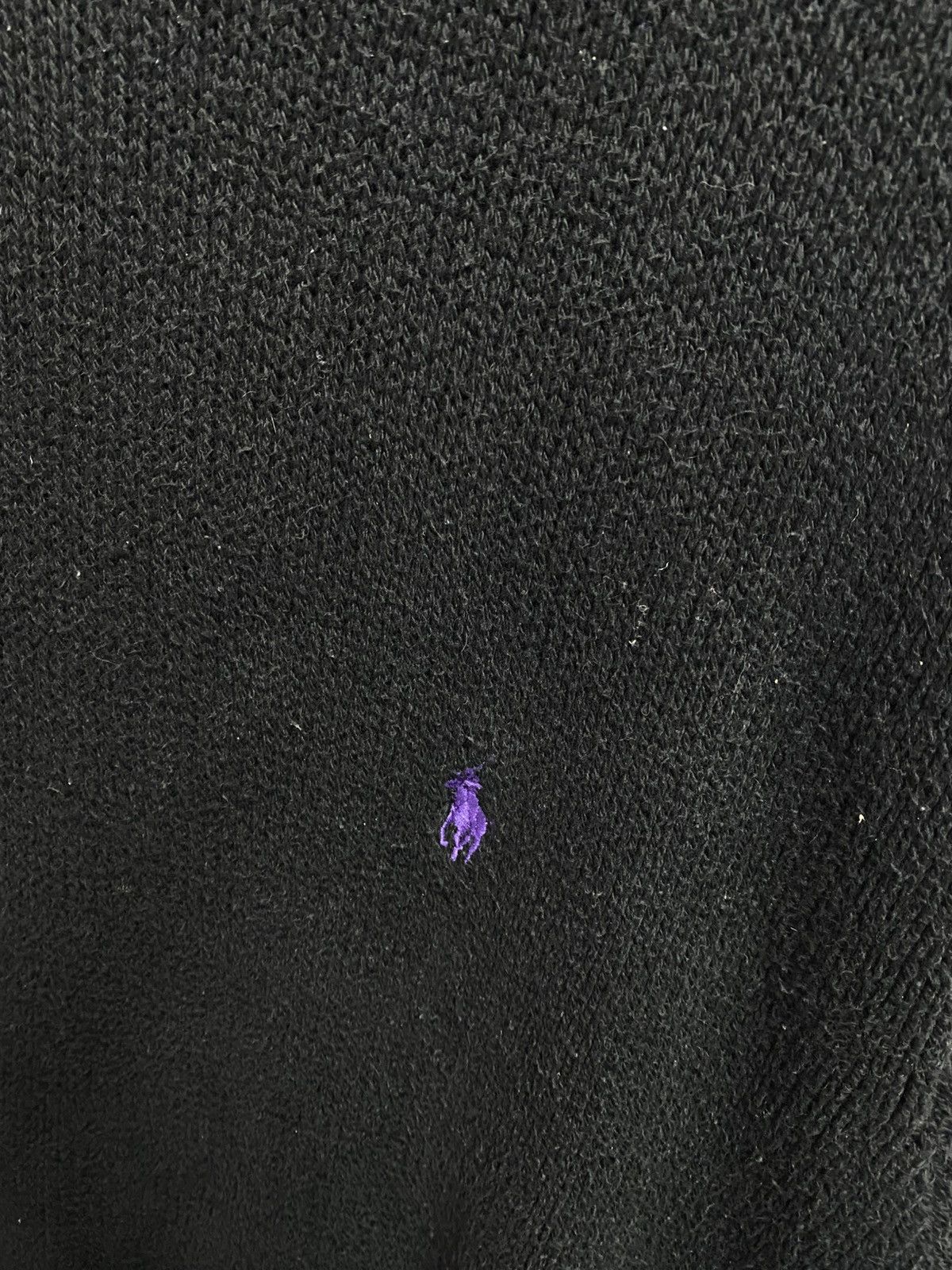 Polo Ralph Lauren vintage Polo Ralph Lauren crew neck knitwear in black cotton Size US XXL / EU 58 / 5 - 2 Thumbnail