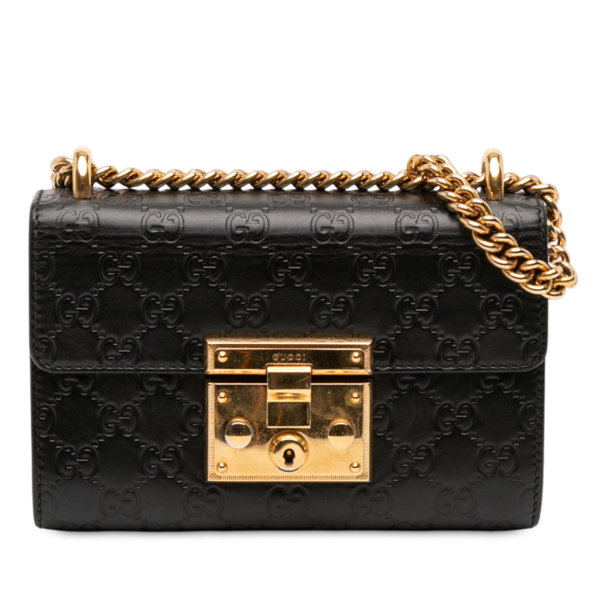 Gucci Small Guccissima Padlock Crossbody Size ONE SIZE - 1 Thumbnail