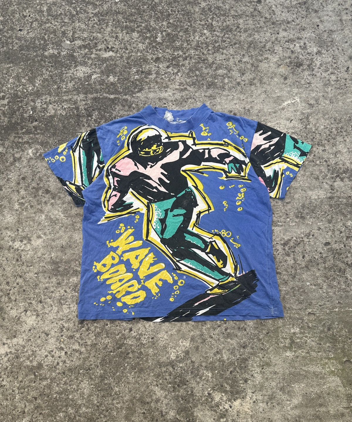 Vintage Vintage Wave Board Full Print T-shirt 80s Streetwear USA XL Size US XL / EU 56 / 4 - 1 Thumbnail