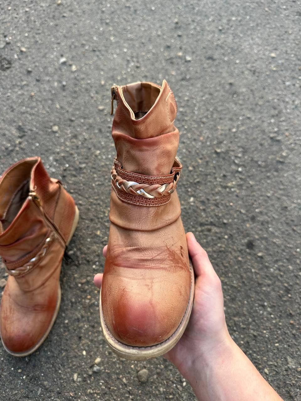 Vintage Western As 98 KMRii style Faded Moto High Boots Size US 7 / EU 40 - 2 Thumbnail