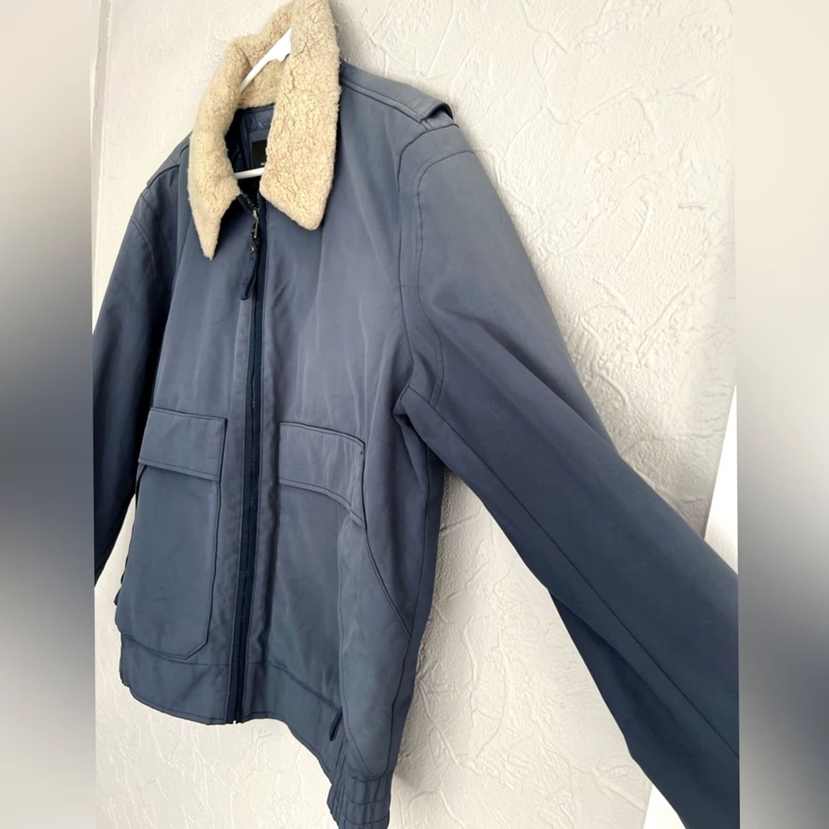 Andrew Marc Andrew Marc Yarmouth Parka Jacket Bomber Jacket Sherpa Size LARGE Blue Men Jacket Size US L / EU 52-54 / 3 - 4 Thumbnail