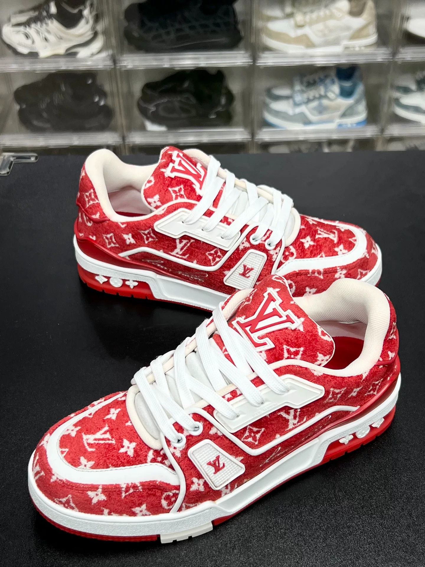 Louis Vuitton Louis Vuitton Training Red Lowtop Sneakers uk_3 Women Size US 5.5 / IT 35.5 - 1 Thumbnail
