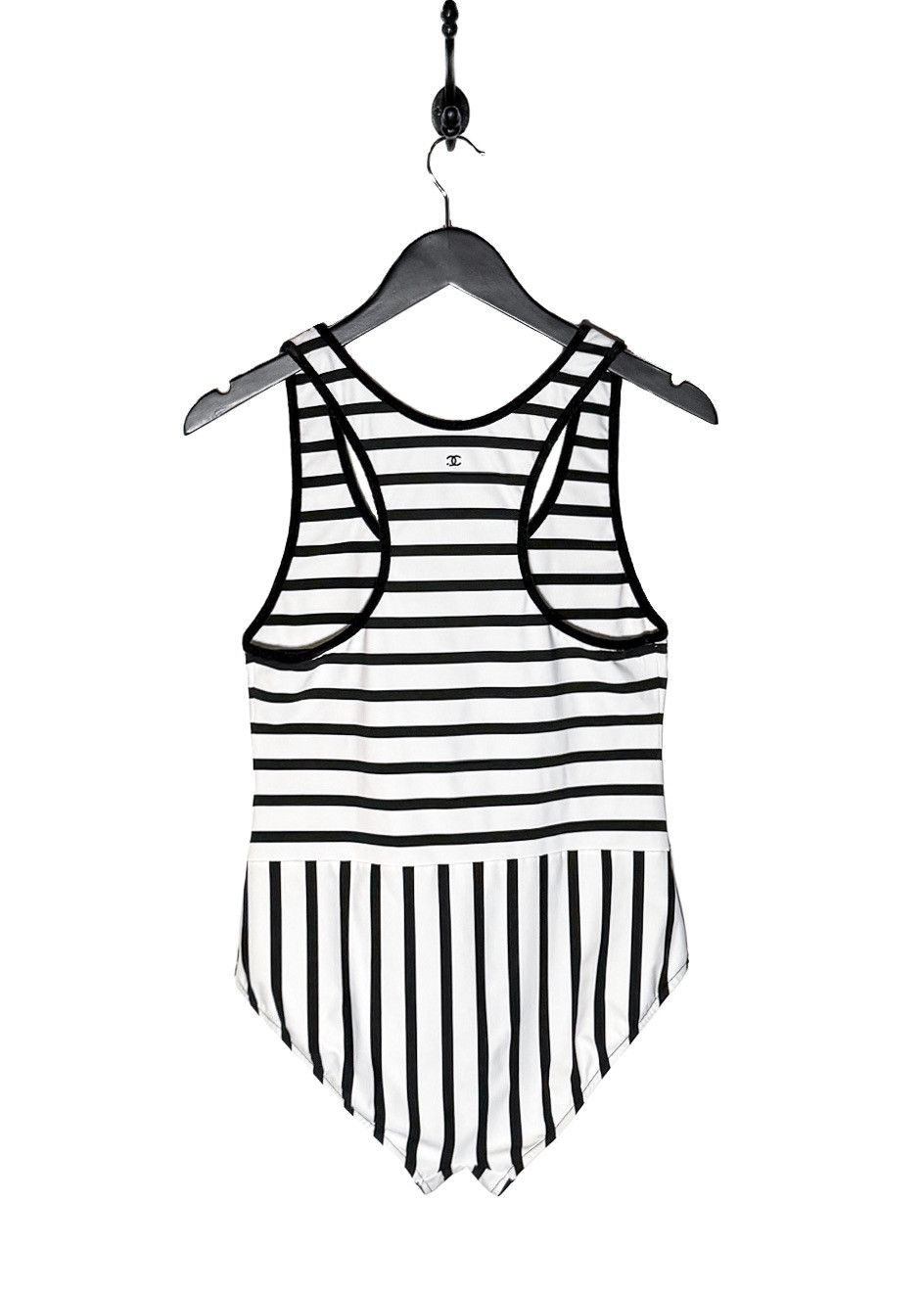 Chanel Chanel 2022 White Striped One Piece Swimsuit - 42 FR Size ONE SIZE - 6 Thumbnail
