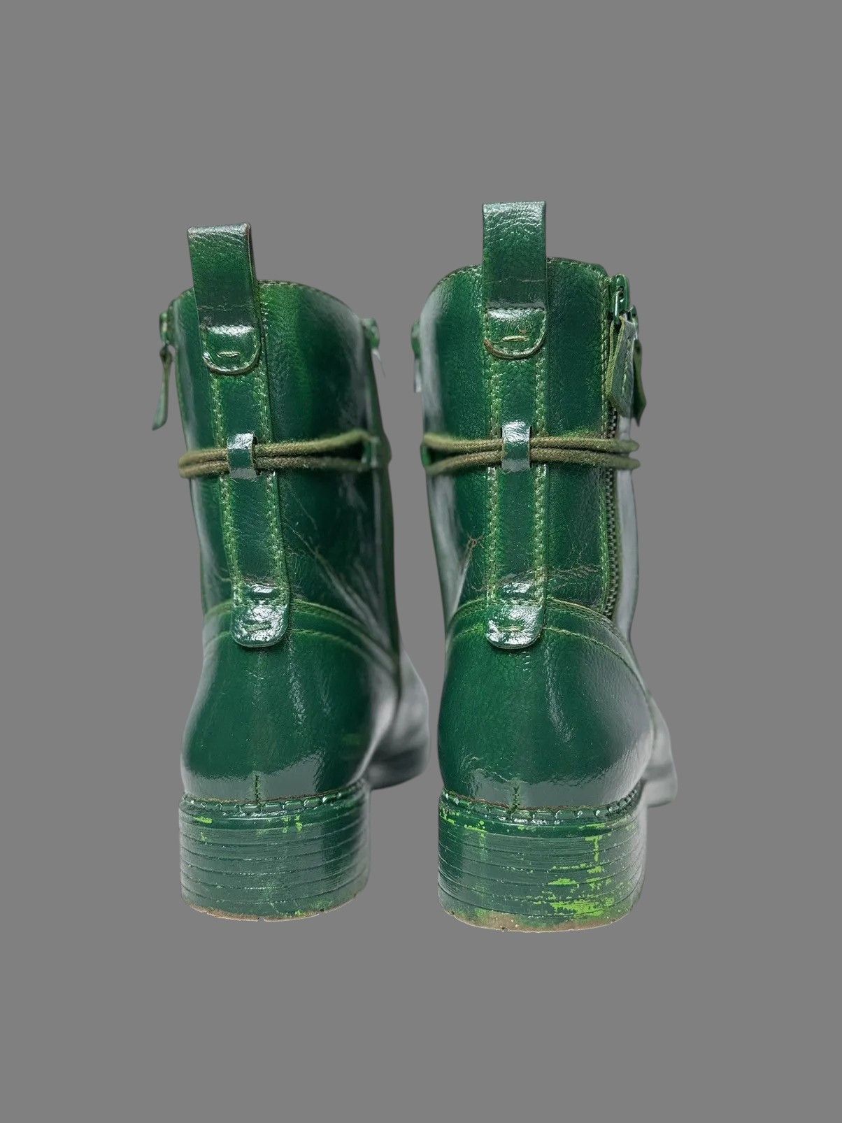 If Six Was Nine Avantgarde Punk Leather Boots GUIDI AS 98 Vintage Japan Size US 6.5 / IT 36.5 - 5 Thumbnail