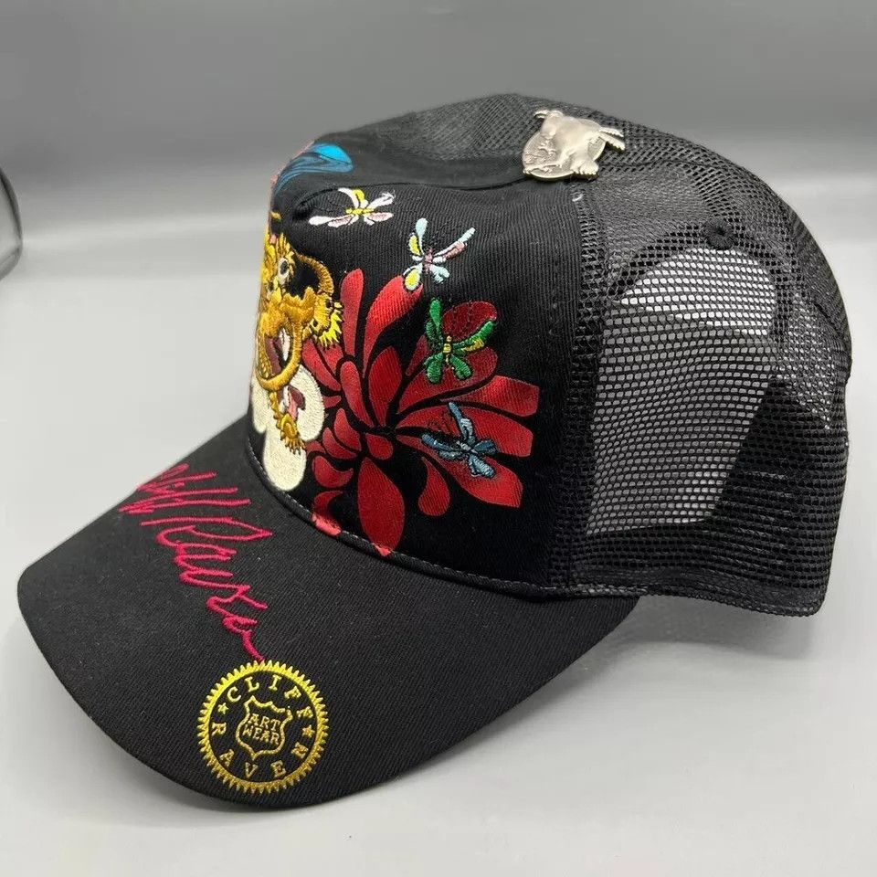 Other × Vintage Cliff Raven Hat Ed Hardy Japanese tattoo Snap back Trucker Size ONE SIZE - 2 Thumbnail