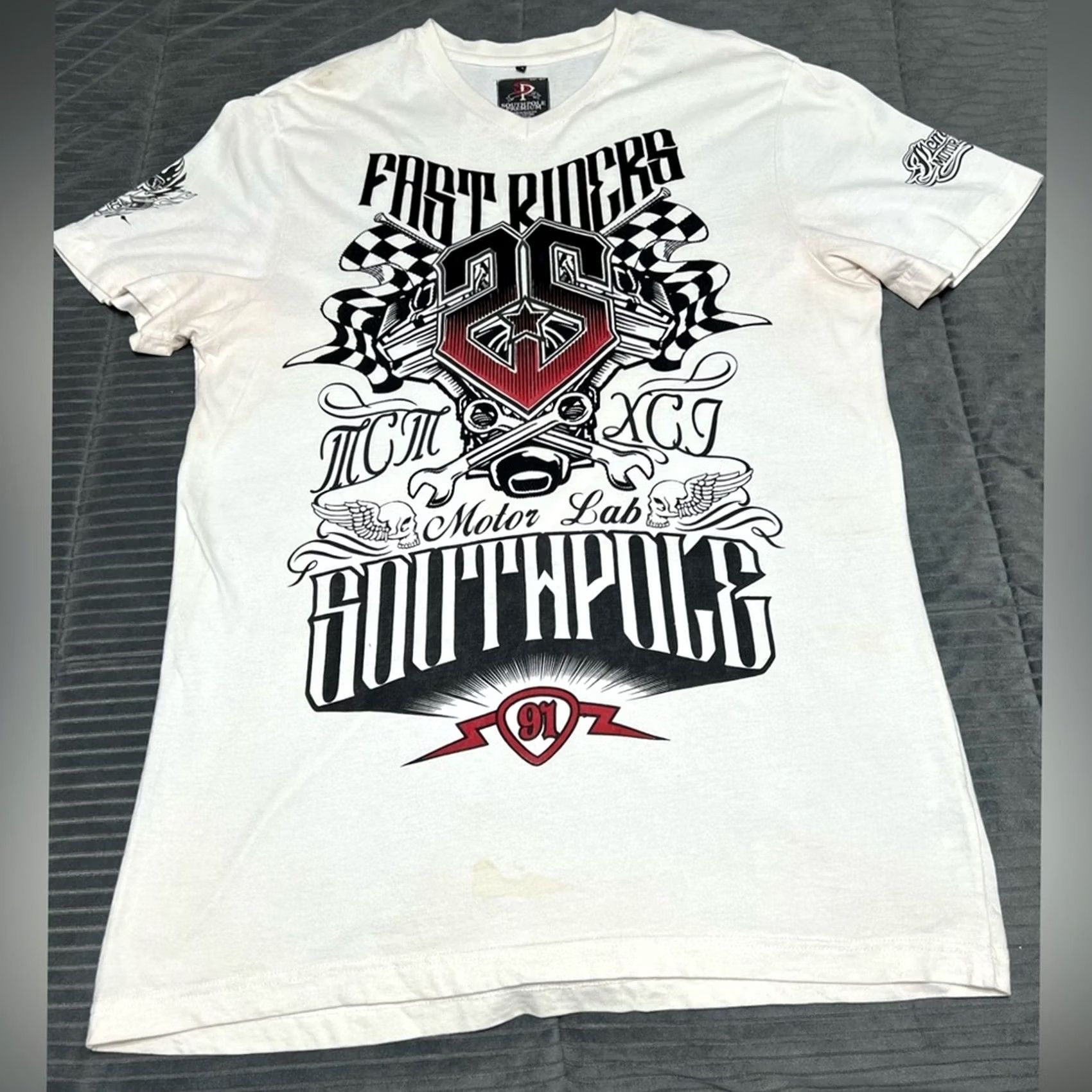 Southpole VINTAGE South Pole Premium Shirt XL Oversized White Men Size US XL / EU 56 / 4 - 2 Thumbnail