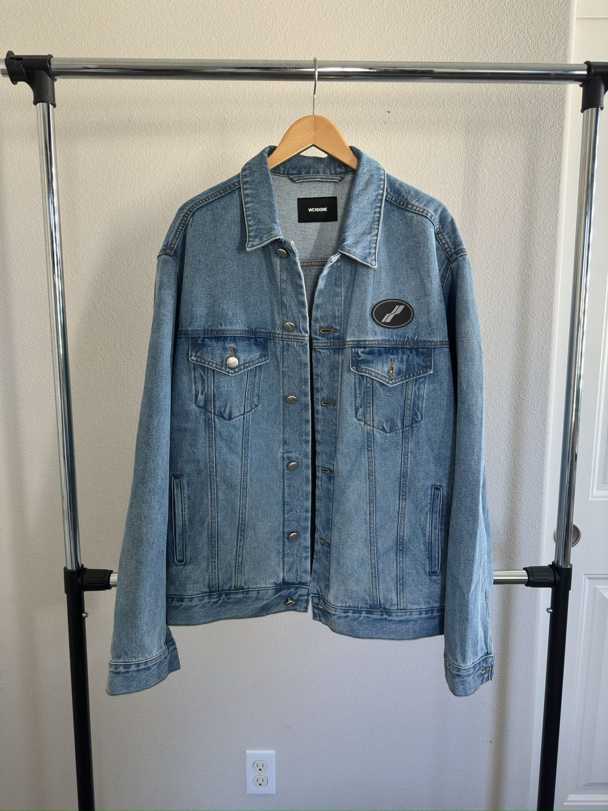 WE11DONE WE11DONE Oversized Blue Denim Jacket Size XL Size US XL / EU 56 / 4 - 1 Thumbnail