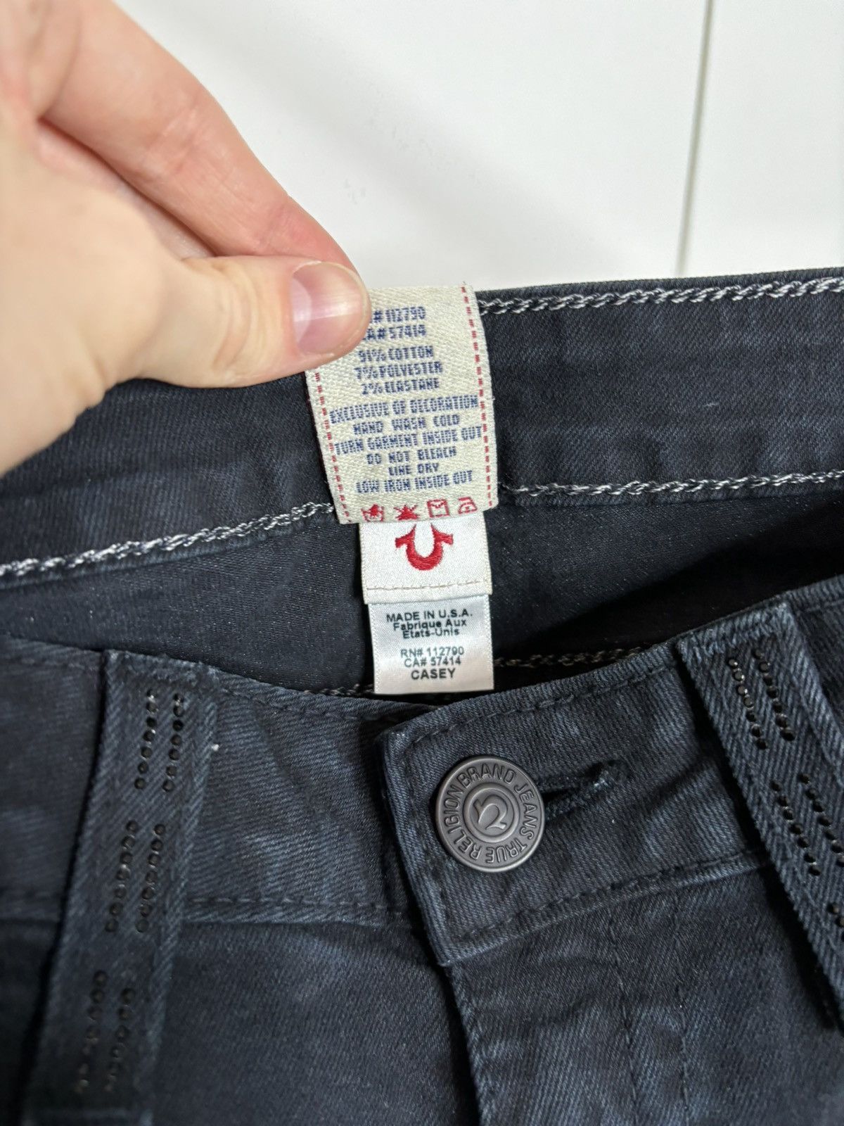 True Religion TRUE RELIGION STRAIGHT BARBWIRE STITCH JEANS 29 Size 29" - 8 Thumbnail