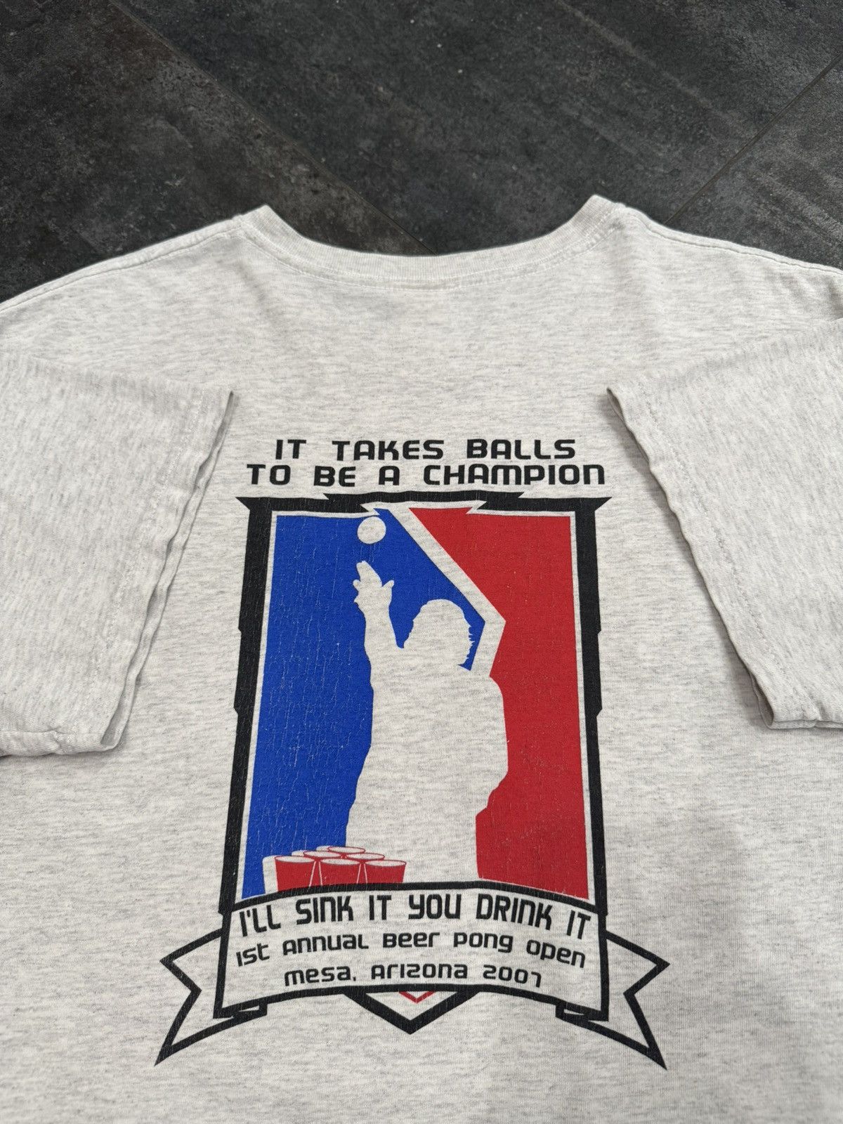 Gildan Vintage 2007 Beer Pong Association T Shirt Size US L / EU 52-54 / 3 - 4 Thumbnail