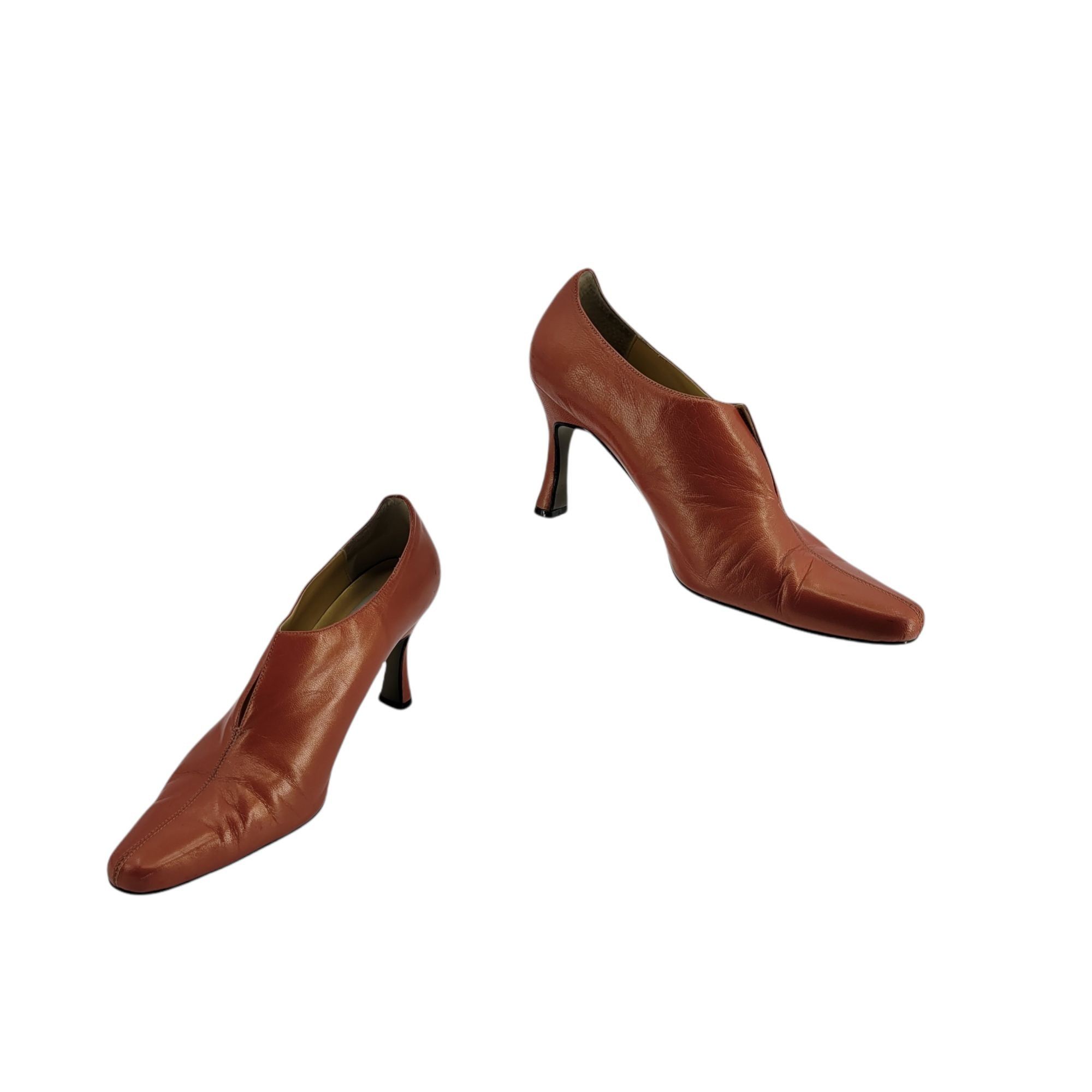 Vintage Vtg 90's Bellini Leather Pumps Sz 8 Fairycore Elfin Metallic Size US 8.5 / IT 38.5 - 5 Thumbnail