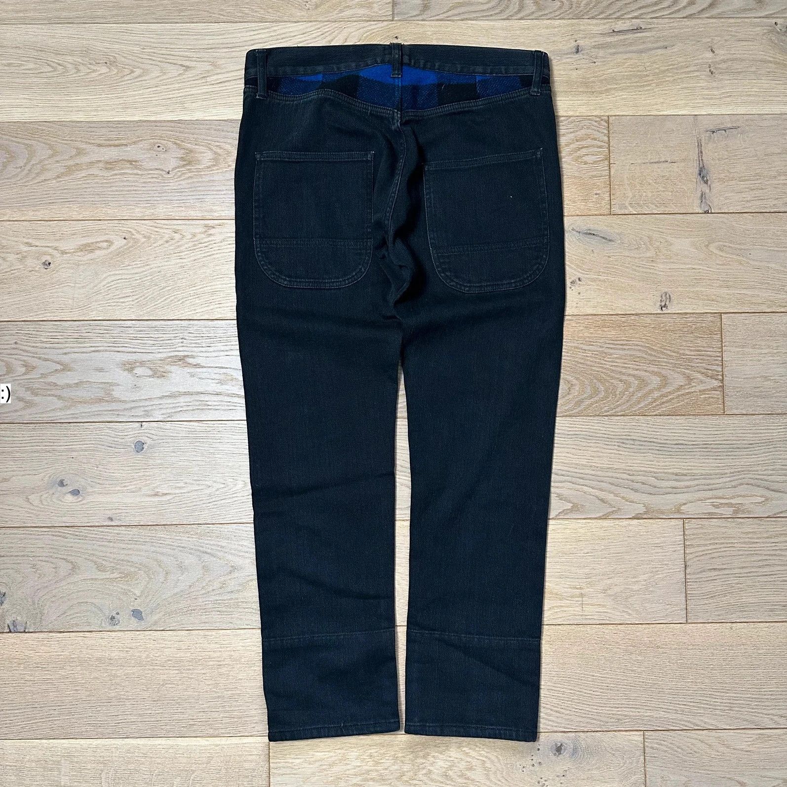 Junya Watanabe Jeans Junya Watanabe CDG Black Wool Blue Tartan AW14 Size US 30 / EU 46 - 1 Thumbnail