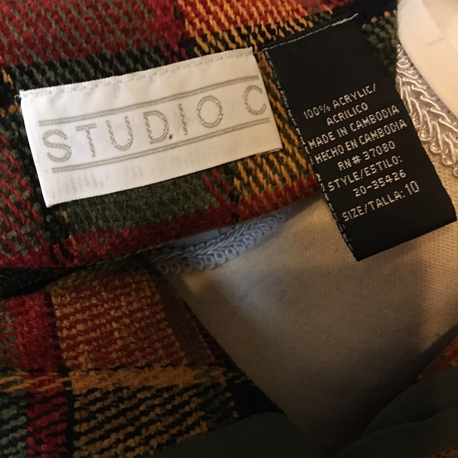 Vintage Vintage 80s Studio C plaid fall jacket & pant set Size L / US 10 / IT 46 - 8 Thumbnail