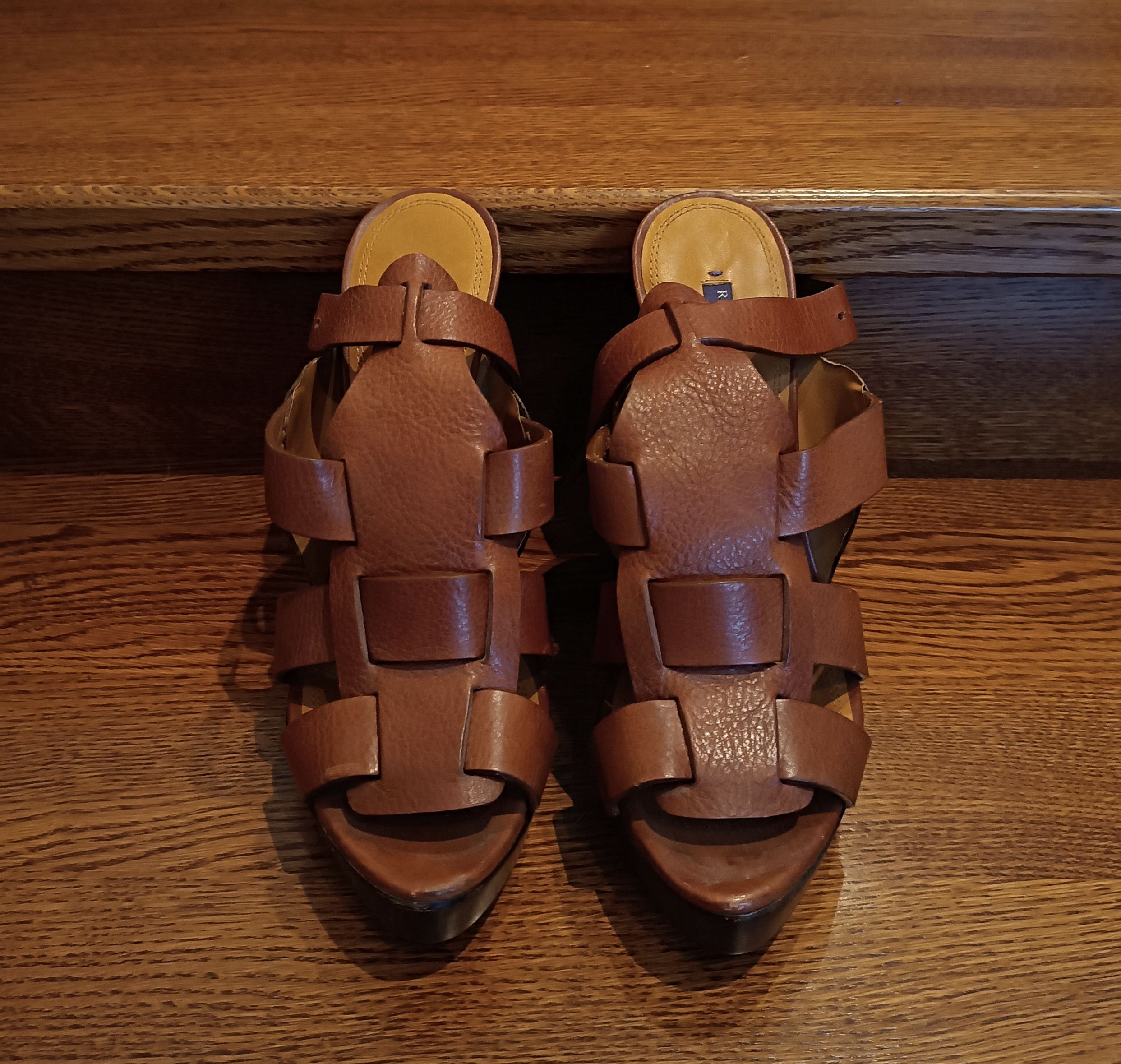 Leather × Ralph Lauren × Ralph Lauren Purple Label Polo Ralph Lauren Purple Label Vachetta Sandals Leather Size US 9.5 / IT 39.5 - 4 Thumbnail