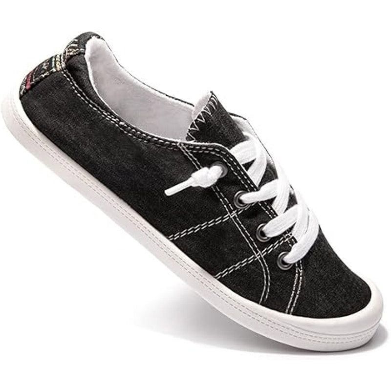 Other Beneker Womens Size 10 Black Canvas Low Top Sneakers Size US 10 / IT 40 - 3 Thumbnail