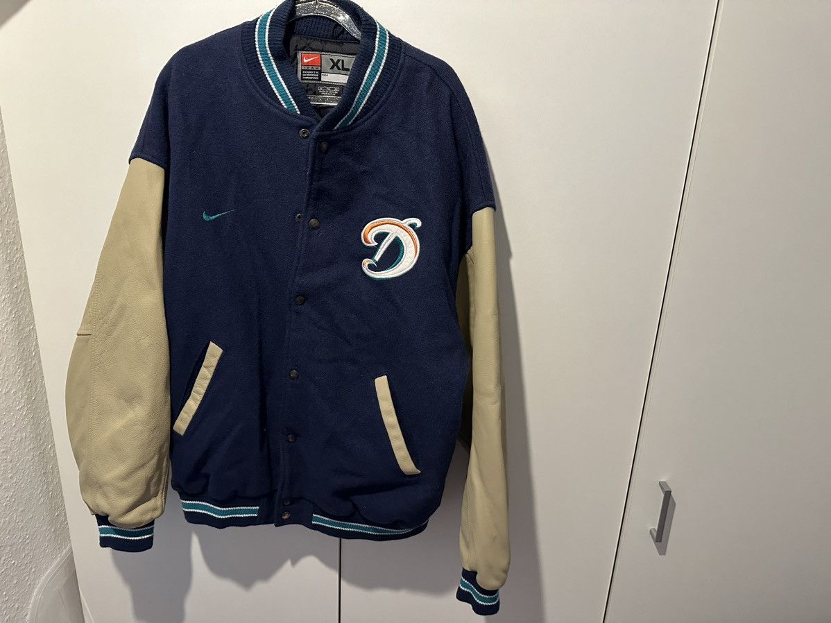 Nike Nike Lederjacke Miami Dolphins Size XL Leather Jacket Size US XL / EU 56 / 4 - 1 Thumbnail