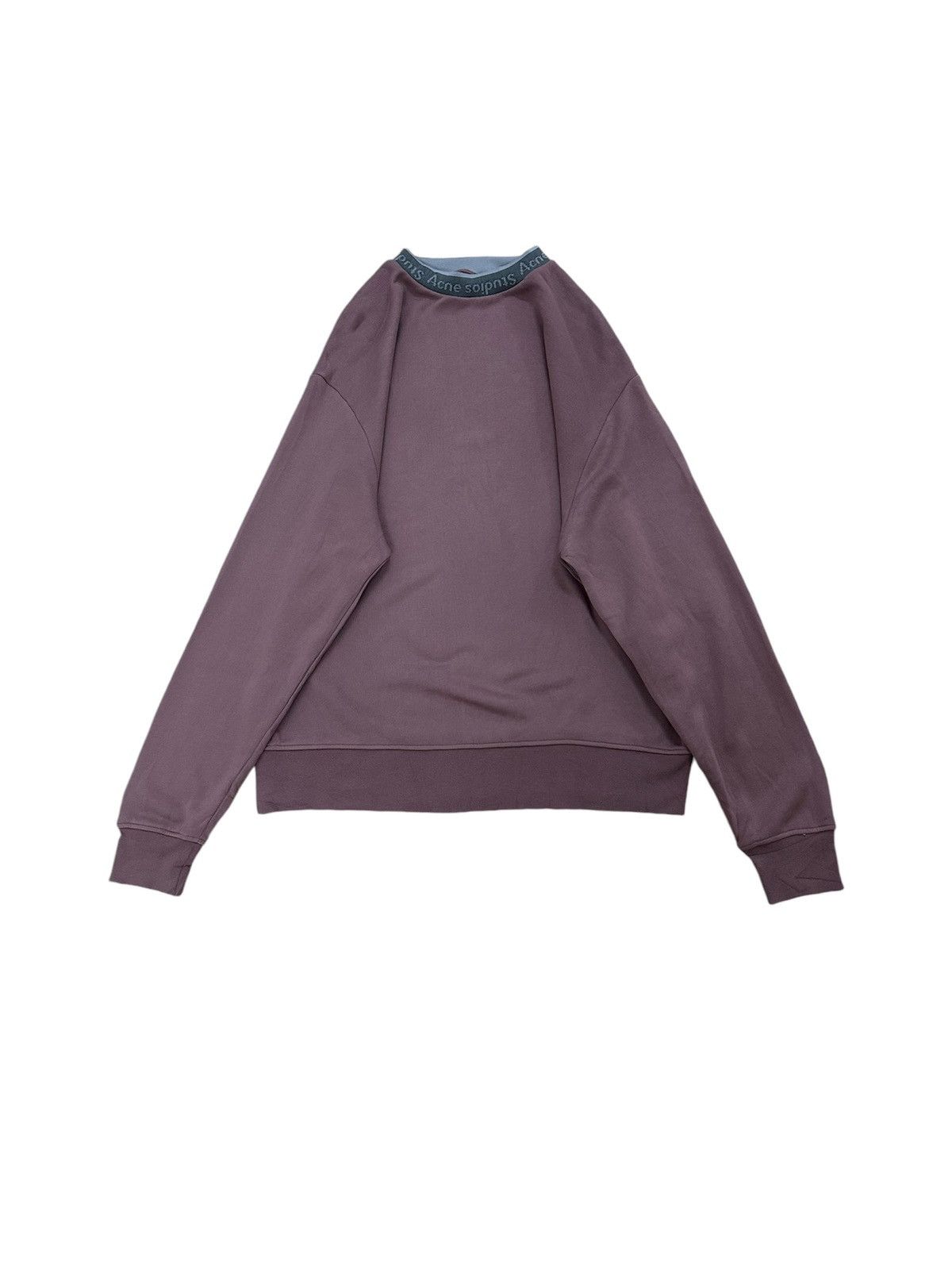 Acne Studios Acne Studios Logo Rib Oversized Fit Sweatshirt Mauve Purple Size US M / EU 48-50 / 2 - 1 Thumbnail