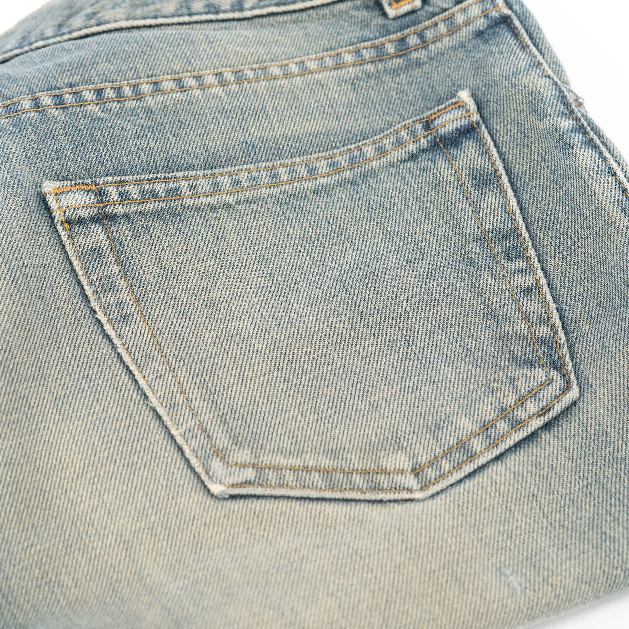 1998 Vintage Stained Denim Unhemmed