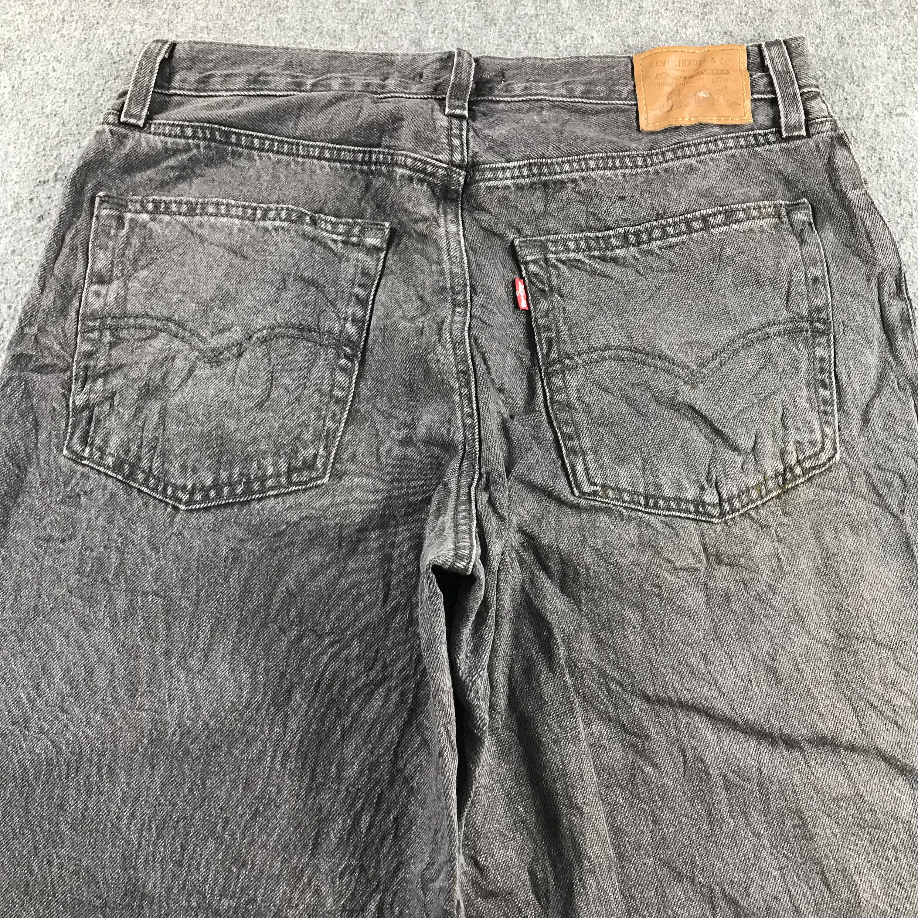 Levi's Vintage Y2K Levis Jeans Faded Black Wide Legs Denim KJ3388 Size US 29 - 4 Thumbnail