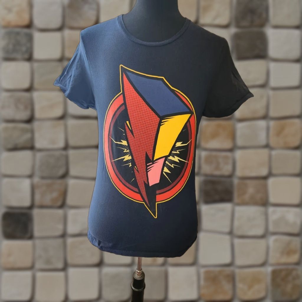 Logo 7 Mighty Morphin Power Rangers Bolt Logo Navy Blue Graphic T Shirt Size M Size US M / EU 48-50 / 2 - 1 Thumbnail