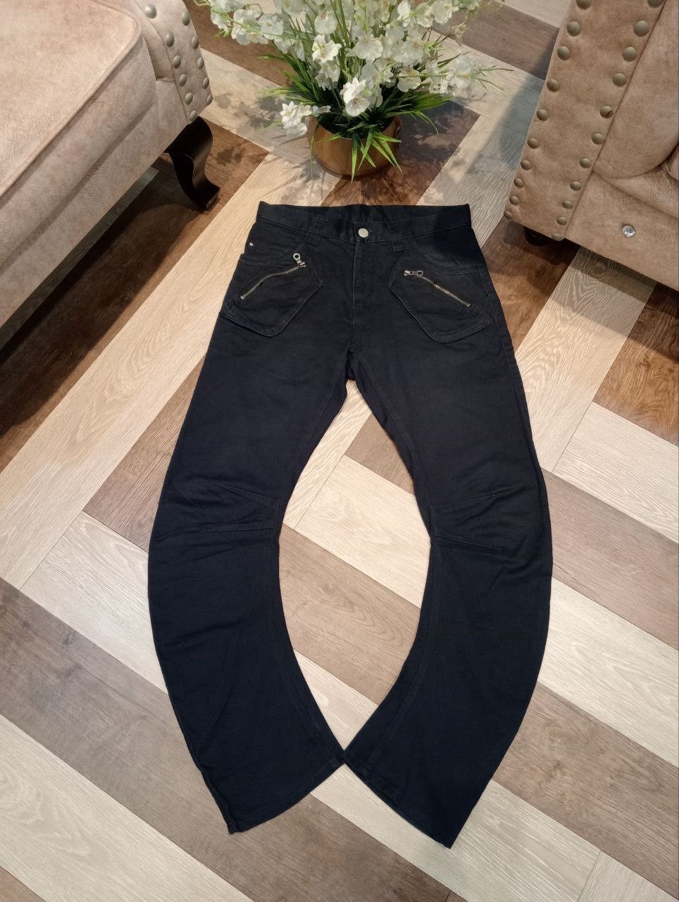 PPFM VINTAGE PPFM JAPAN BLUE CURVE PANTS Size US 32 / EU 48 - 1 Thumbnail