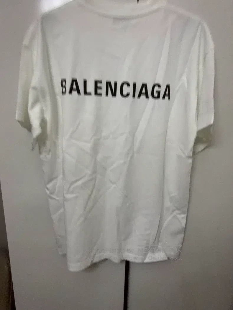 Balenciaga Balenciaga Logo Print Vintage Plain Wide Sleeve T-Shirt Size M / US 6-8 / IT 42-44 - 1 Thumbnail
